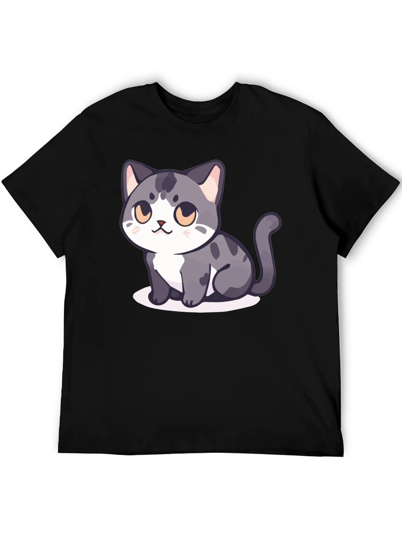 Cute Cartoon Cat Graphic T-Shirt - Stylish Unisex Tee