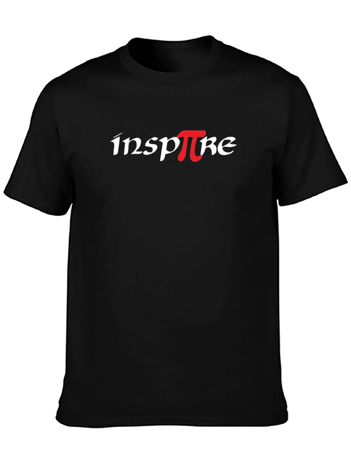 Inspire Pi Graphic Tee - Black Cotton T-Shirt