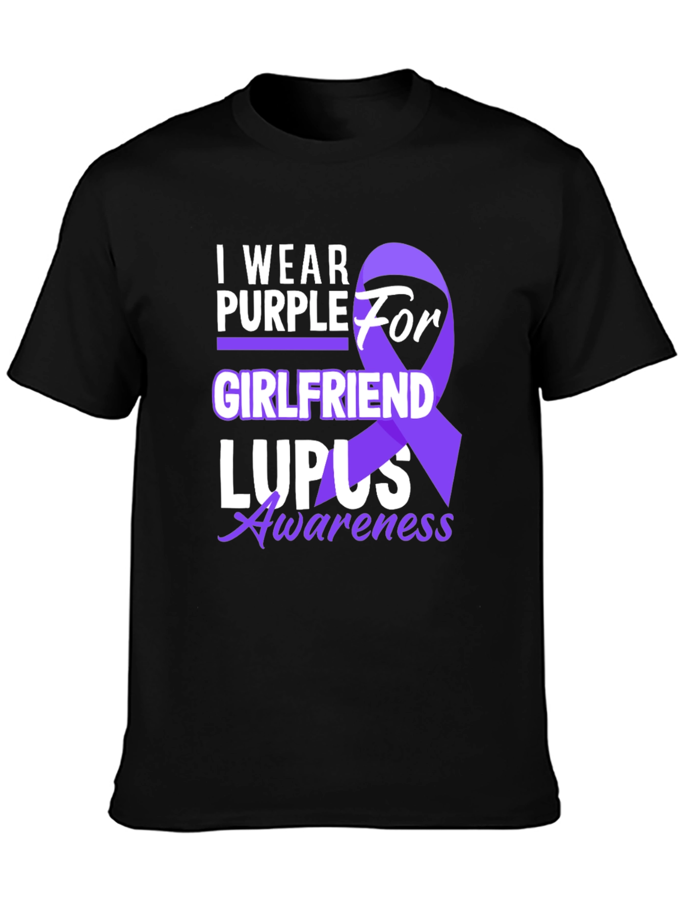 I Wear Purple For Girlfriend Lupus Awareness T-Shirt