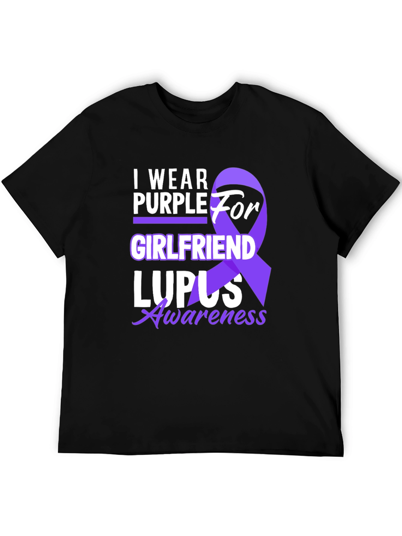 I Wear Purple For Girlfriend Lupus Awareness T-Shirt