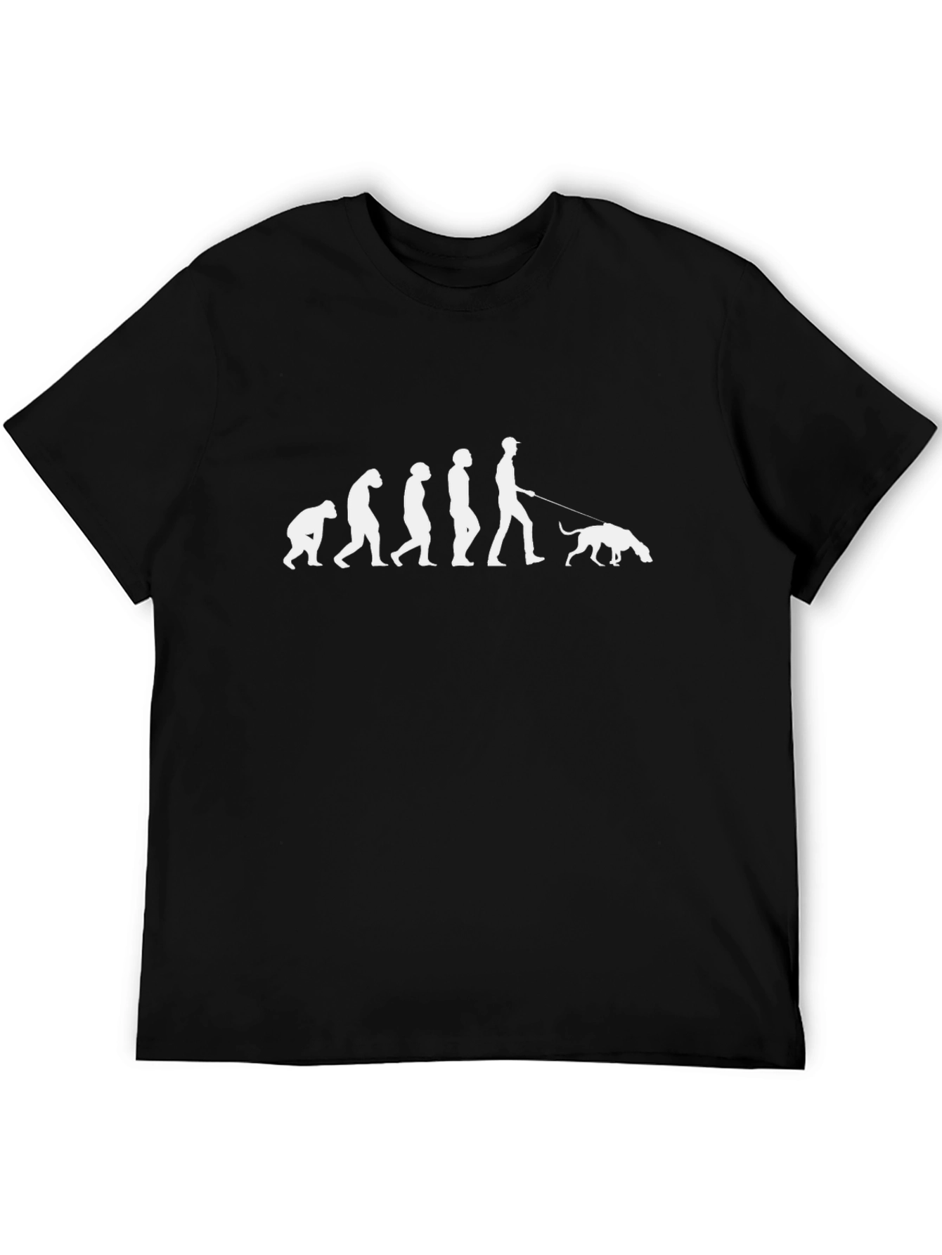 Evolution of Dog Walker Black T-Shirt