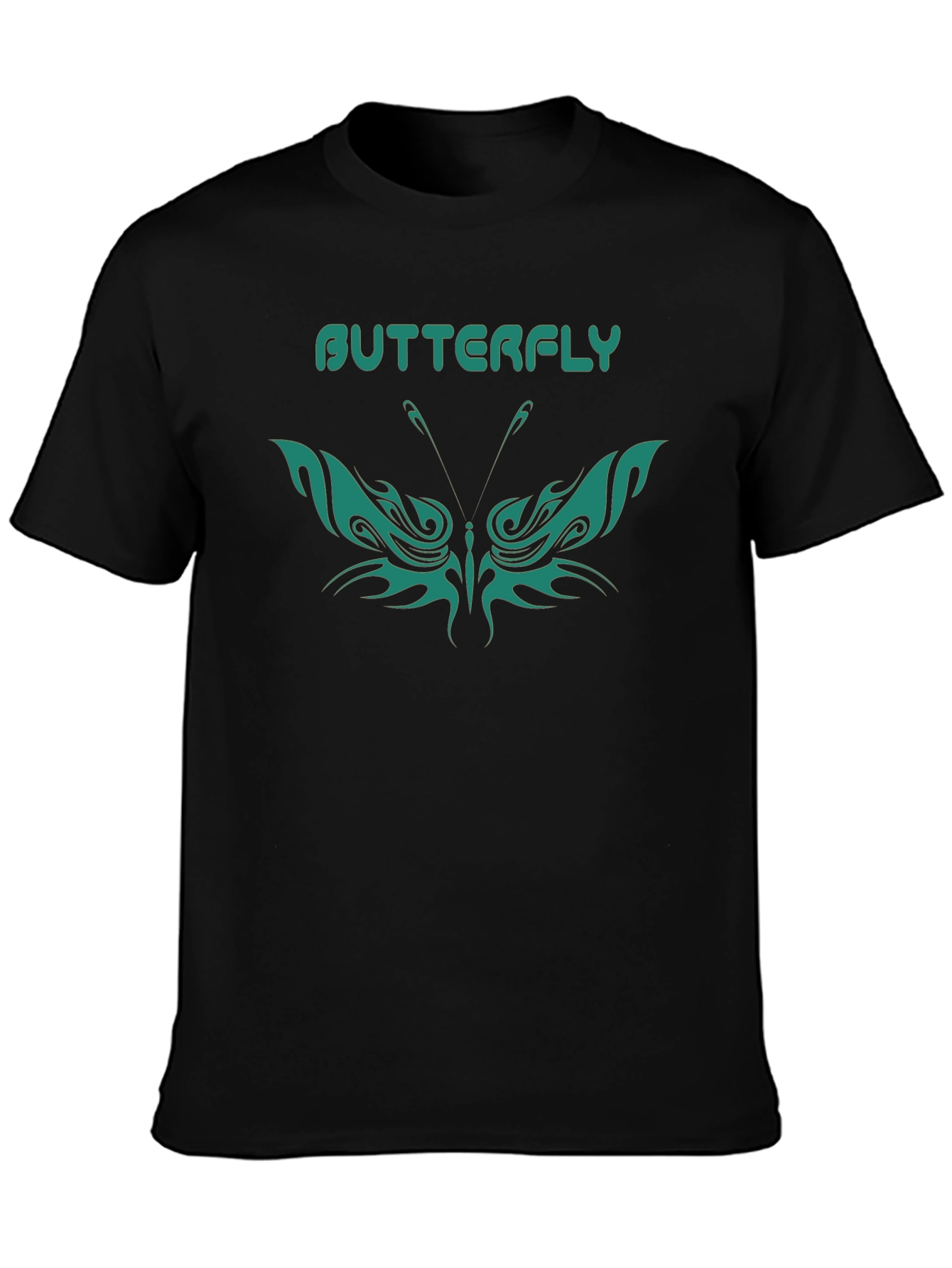 Black Butterfly Graphic Tee - Trendy Style