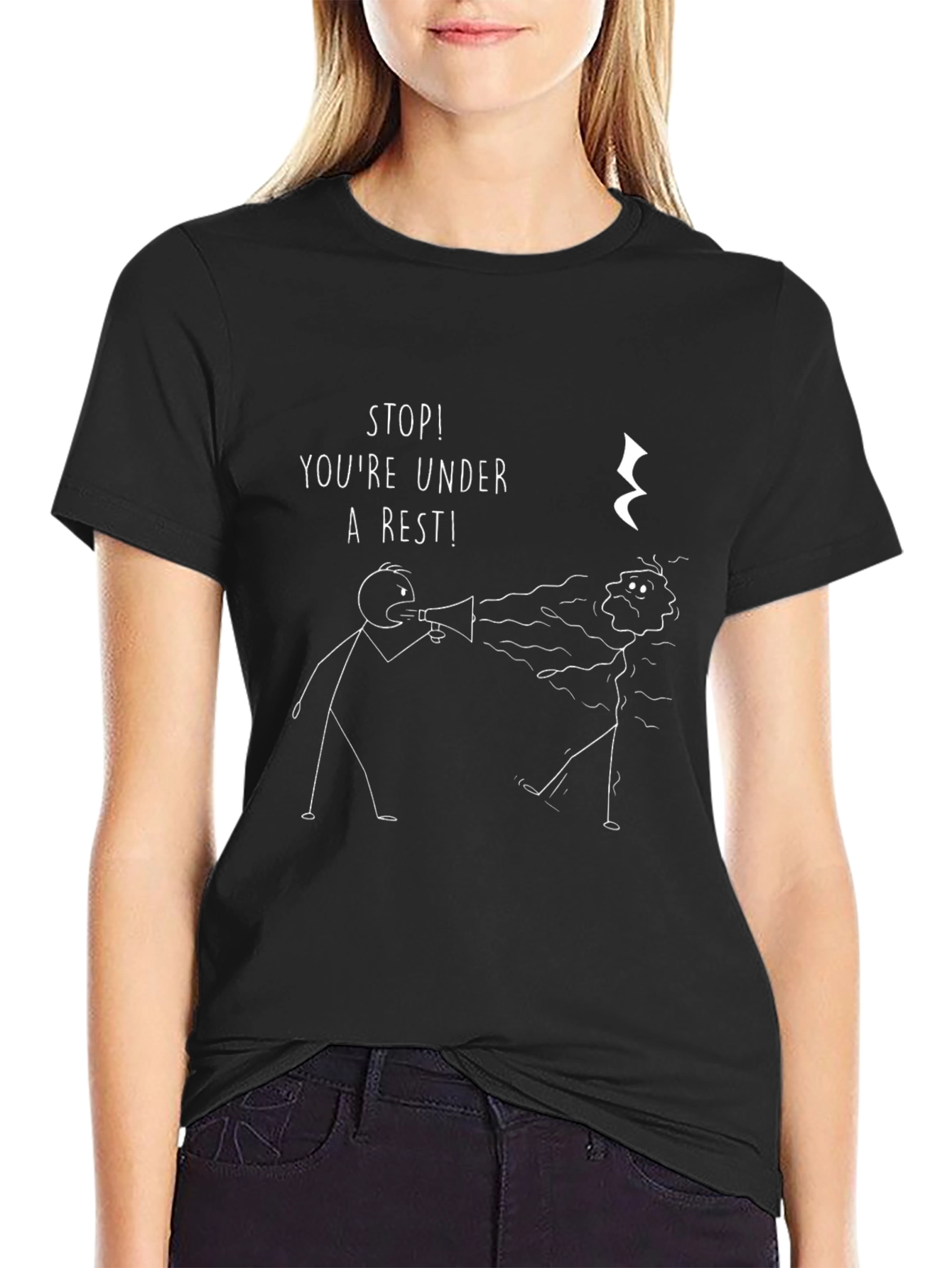 Funny Music T-Shirt - Youre Under a Rest
