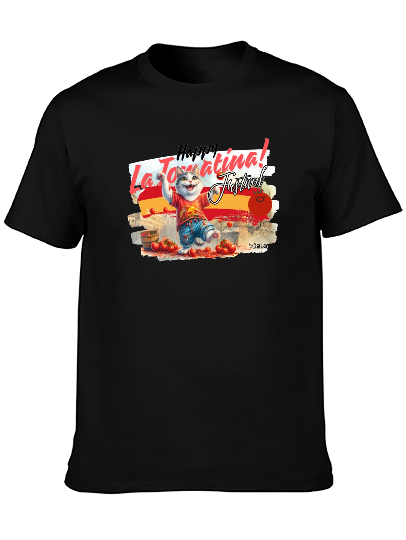 La Tomatina Festival Cat T-Shirt