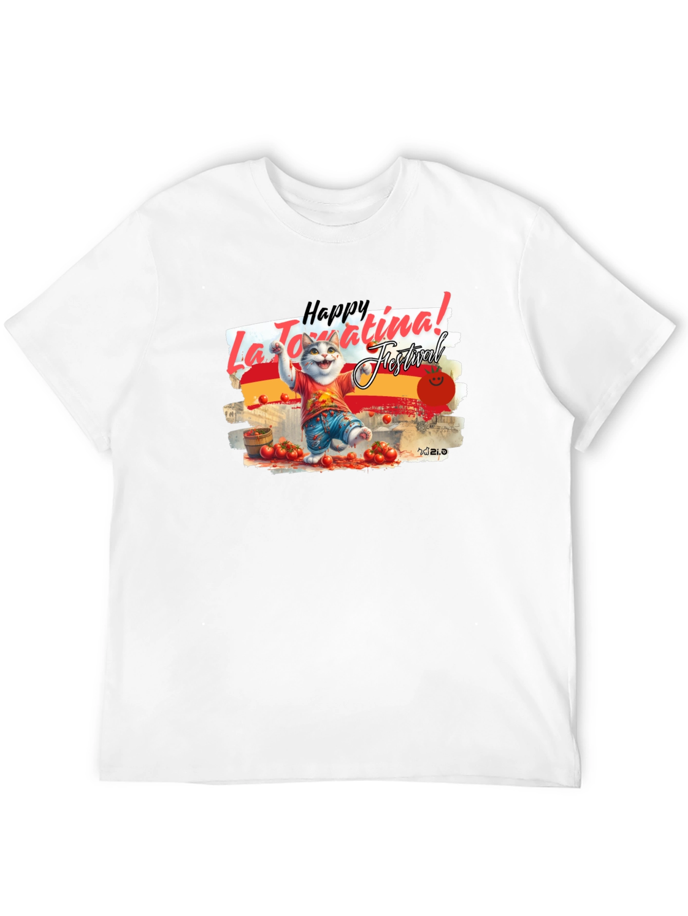 La Tomatina Festival Cat T-Shirt