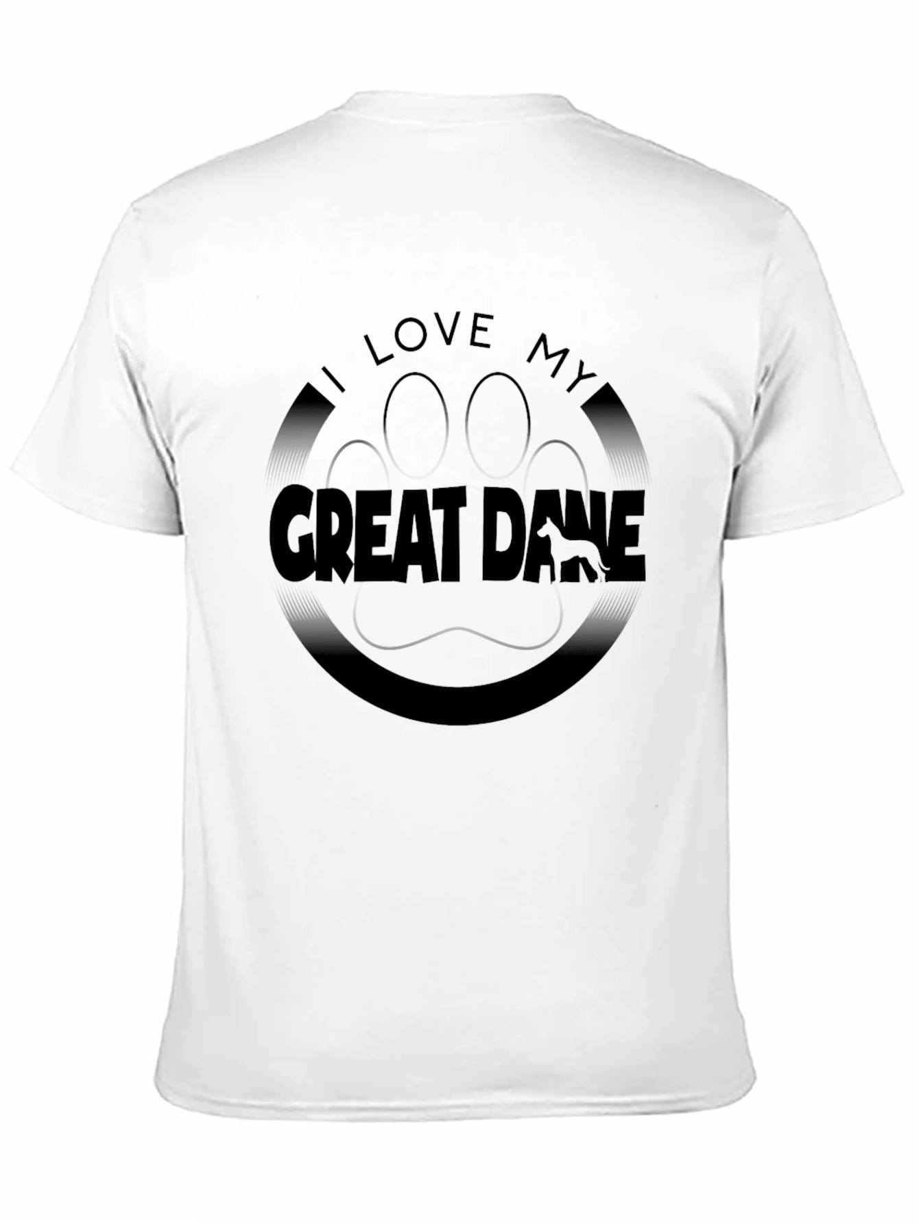 I Love My Great Dane Black T-Shirt