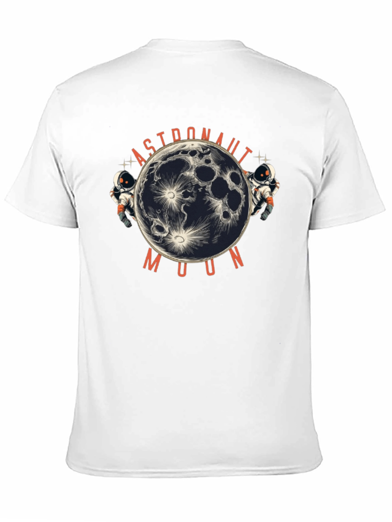 Astronaut Moon Graphic Print T-Shirt
