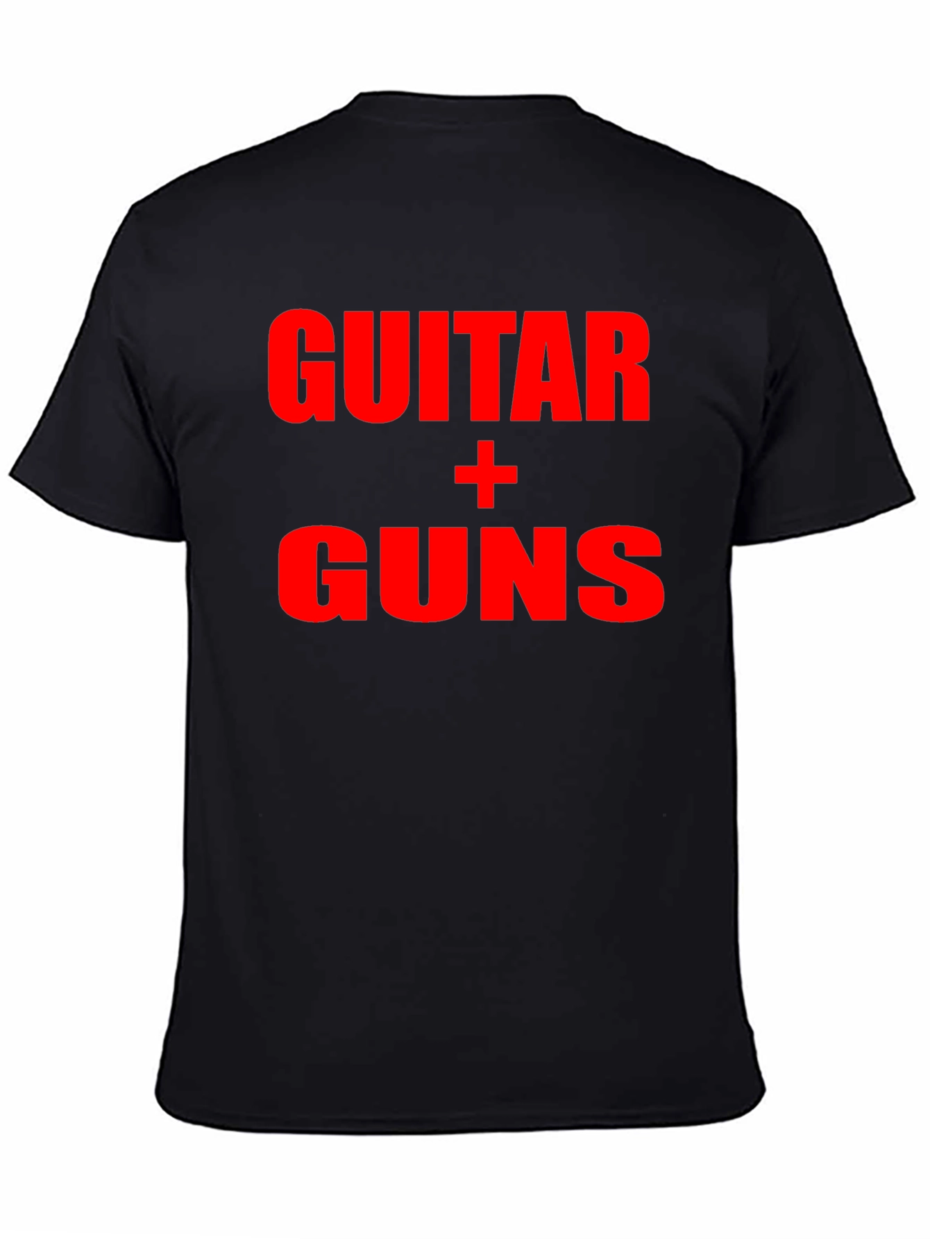 Guitar + Guns Graphic Black T-Shirt