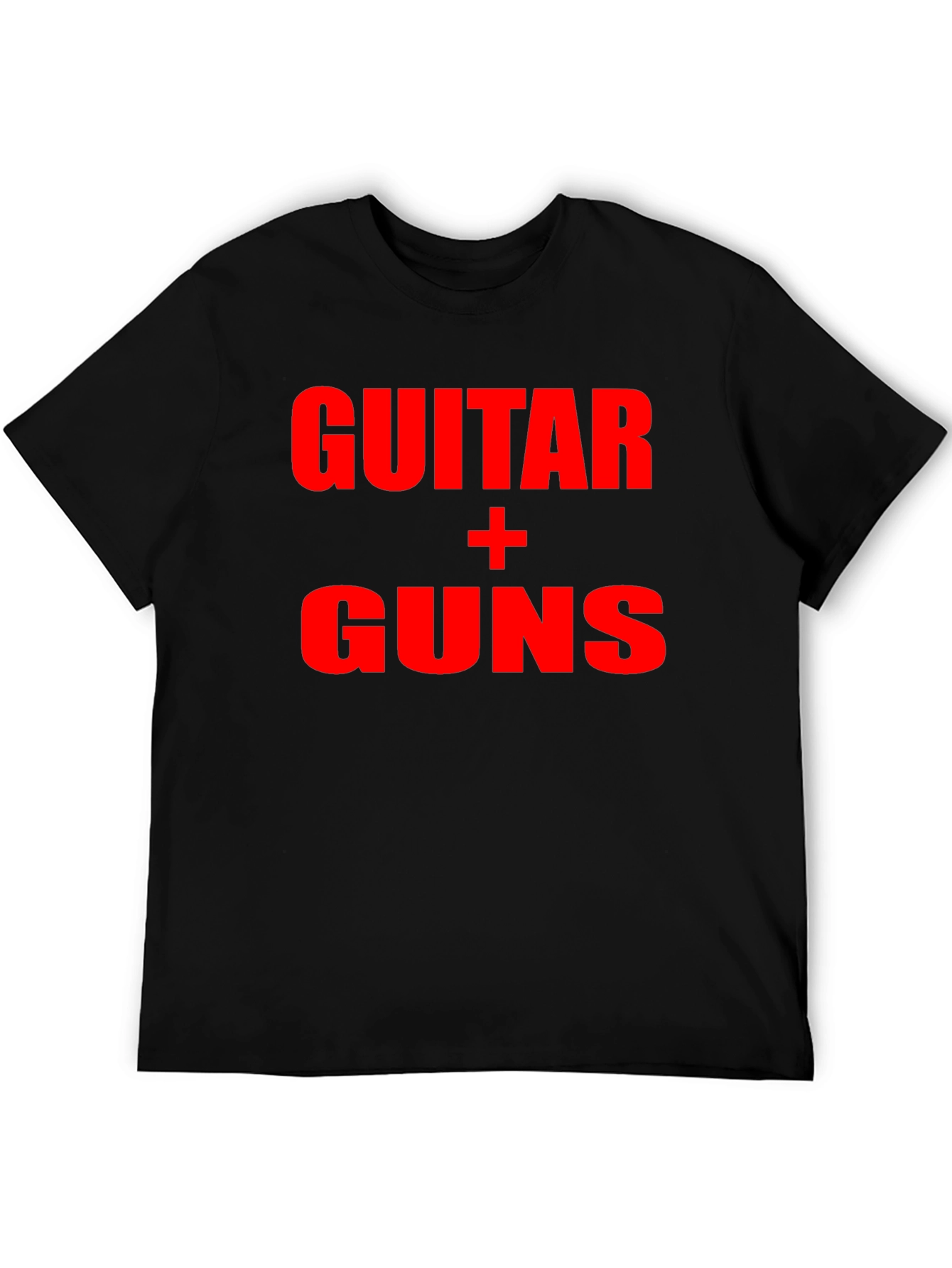 Guitar + Guns Graphic Black T-Shirt