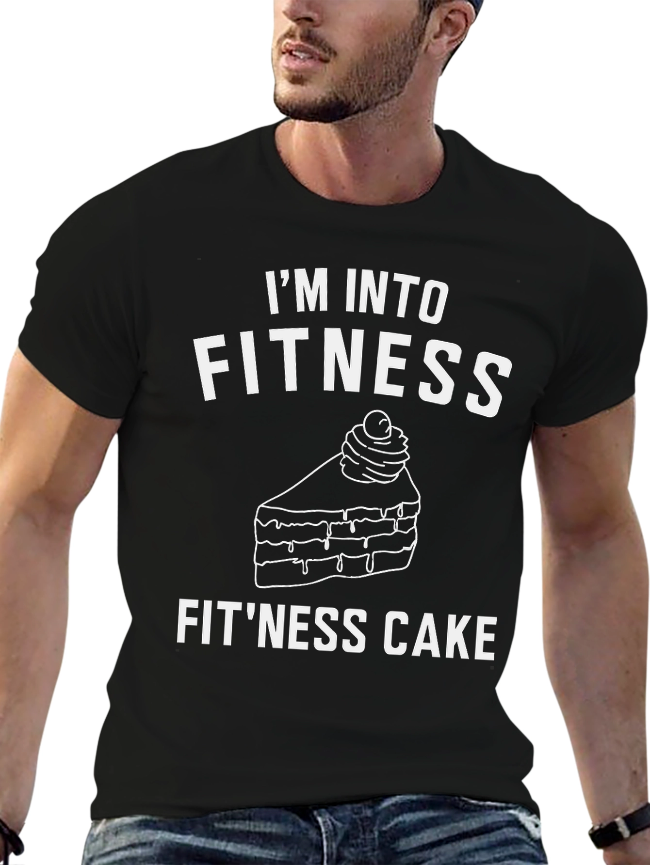 Fitness Cake Graphic T-Shirt - Funny Foodie Tee