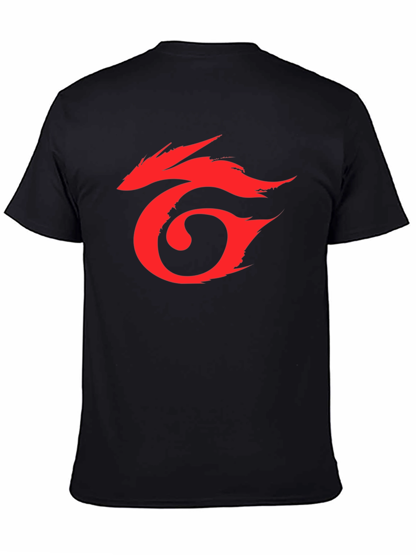 Mens Black T-Shirt with Red Graphic