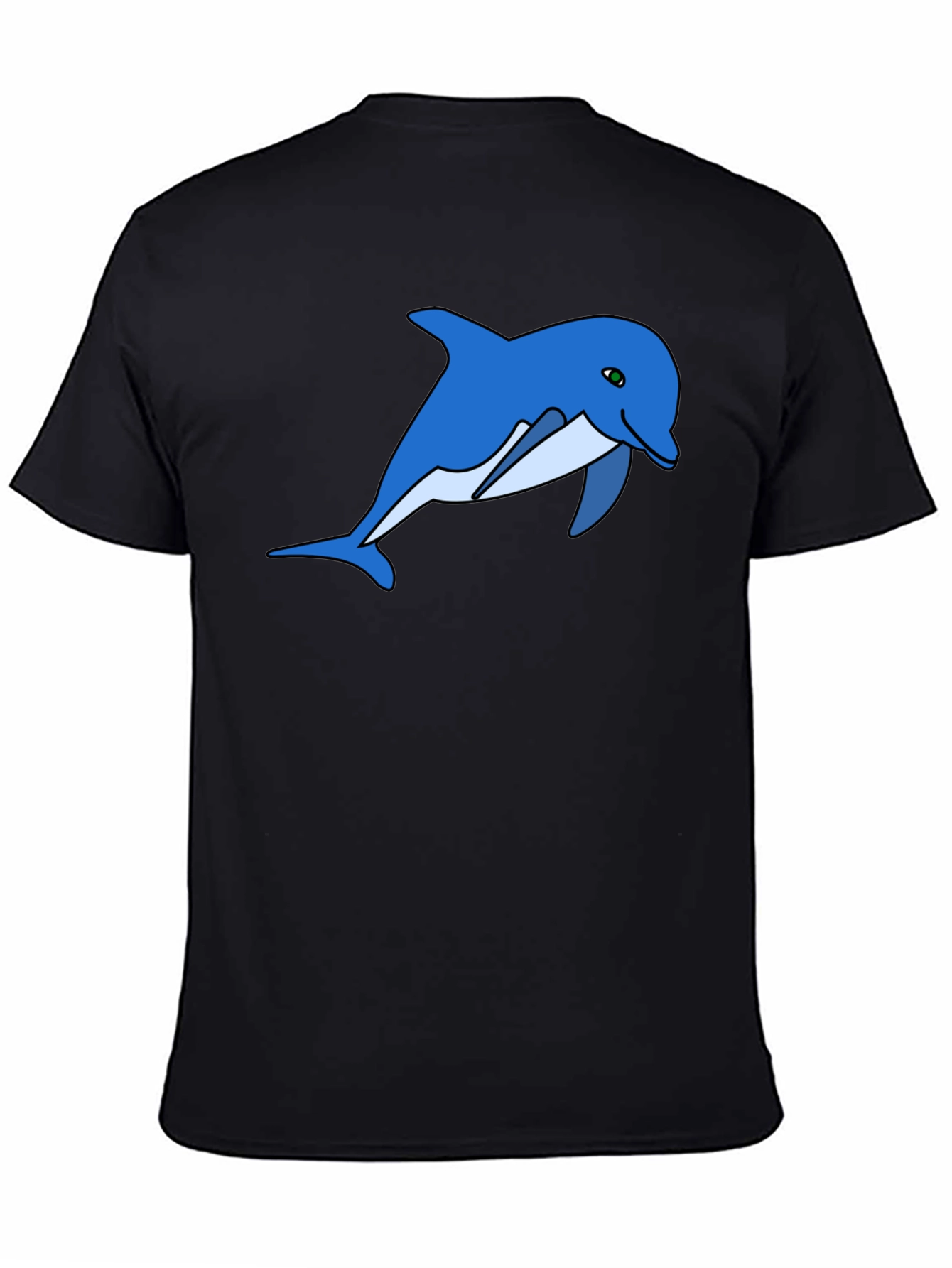 Dolphin Graphic Tee - Black Cotton Comfort