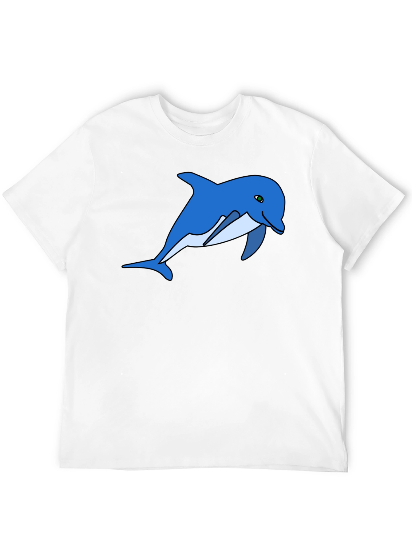Dolphin Graphic Tee - Black Cotton Comfort