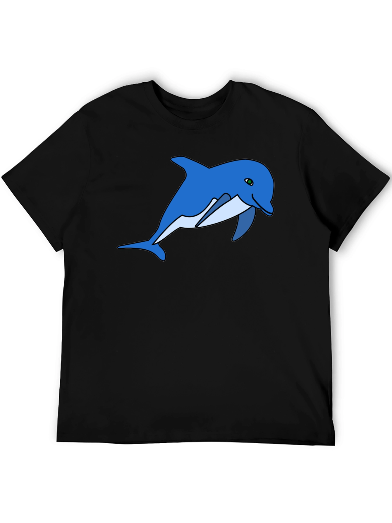 Dolphin Graphic Tee - Black Cotton Comfort