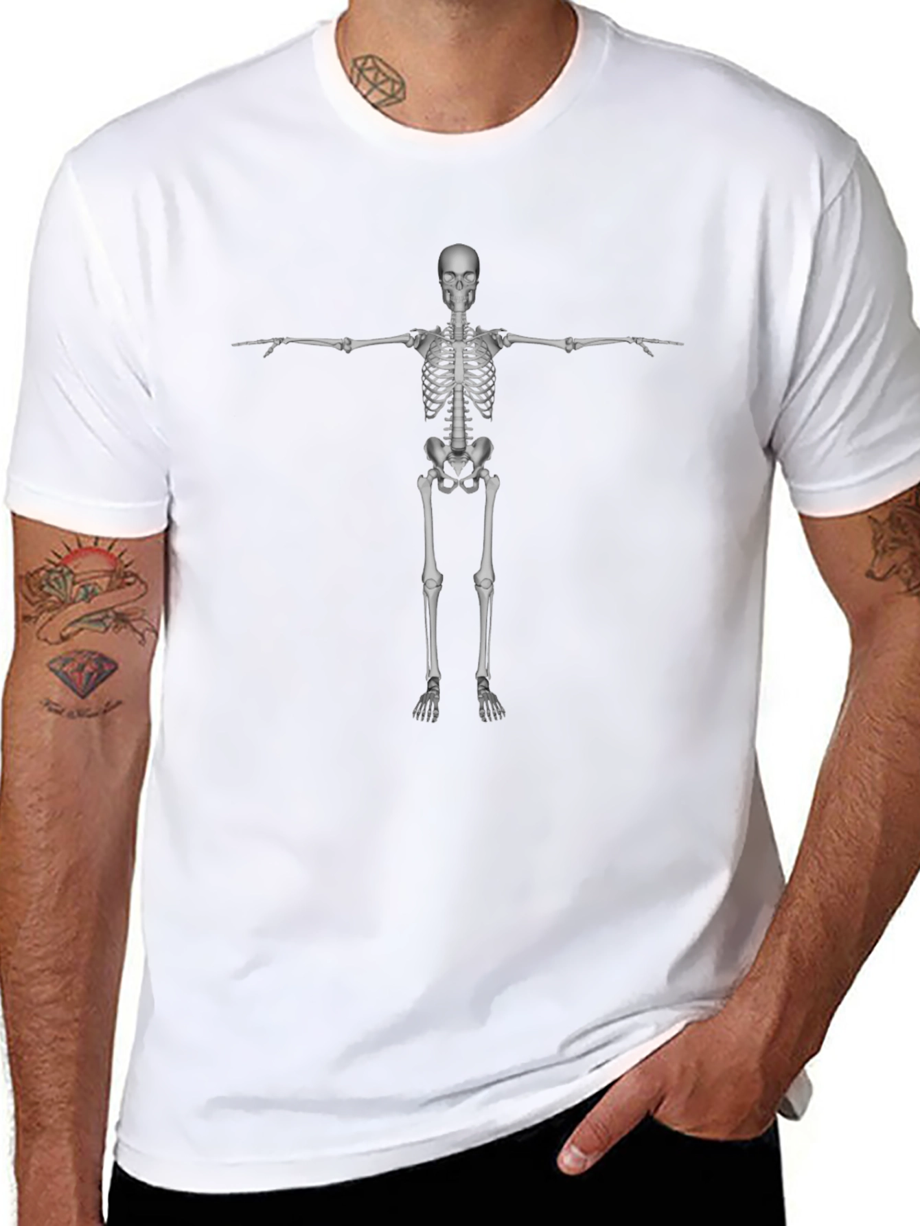 Skeleton T-Shirt - Mens Black Graphic Tee