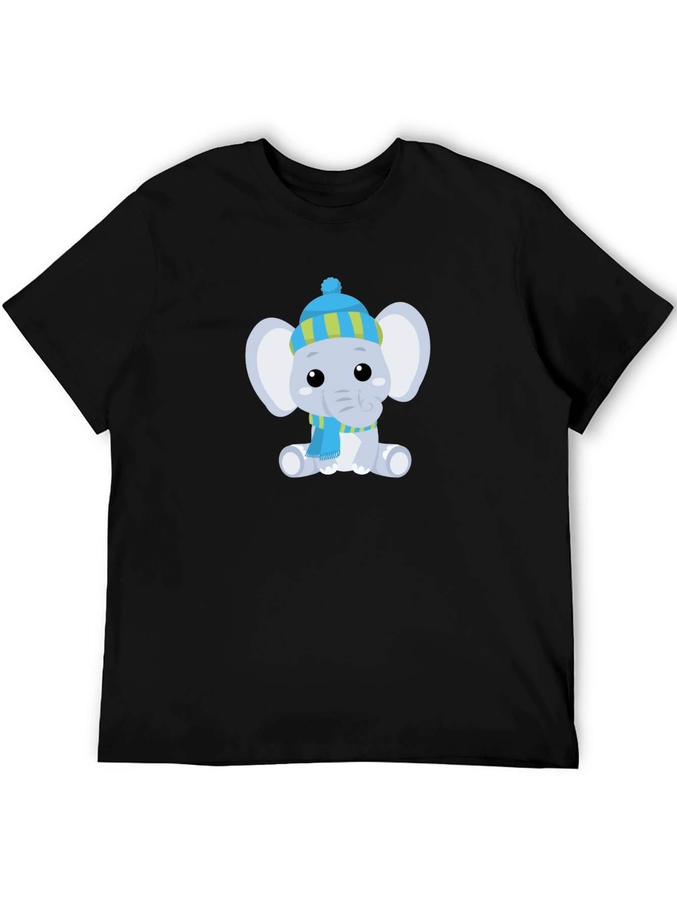Cute Elephant with Hat Graphic Tee
