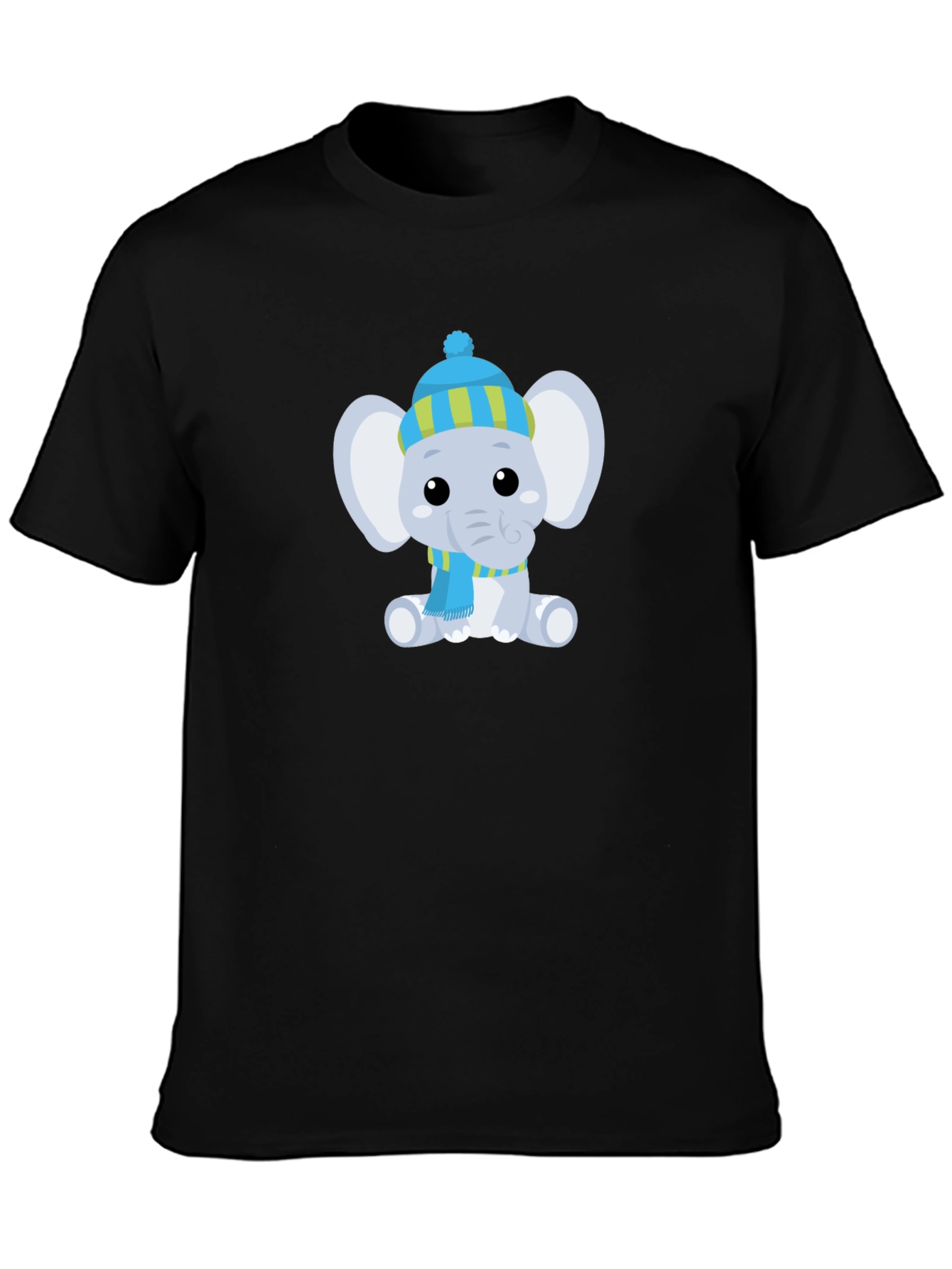 Cute Elephant with Hat Graphic Tee