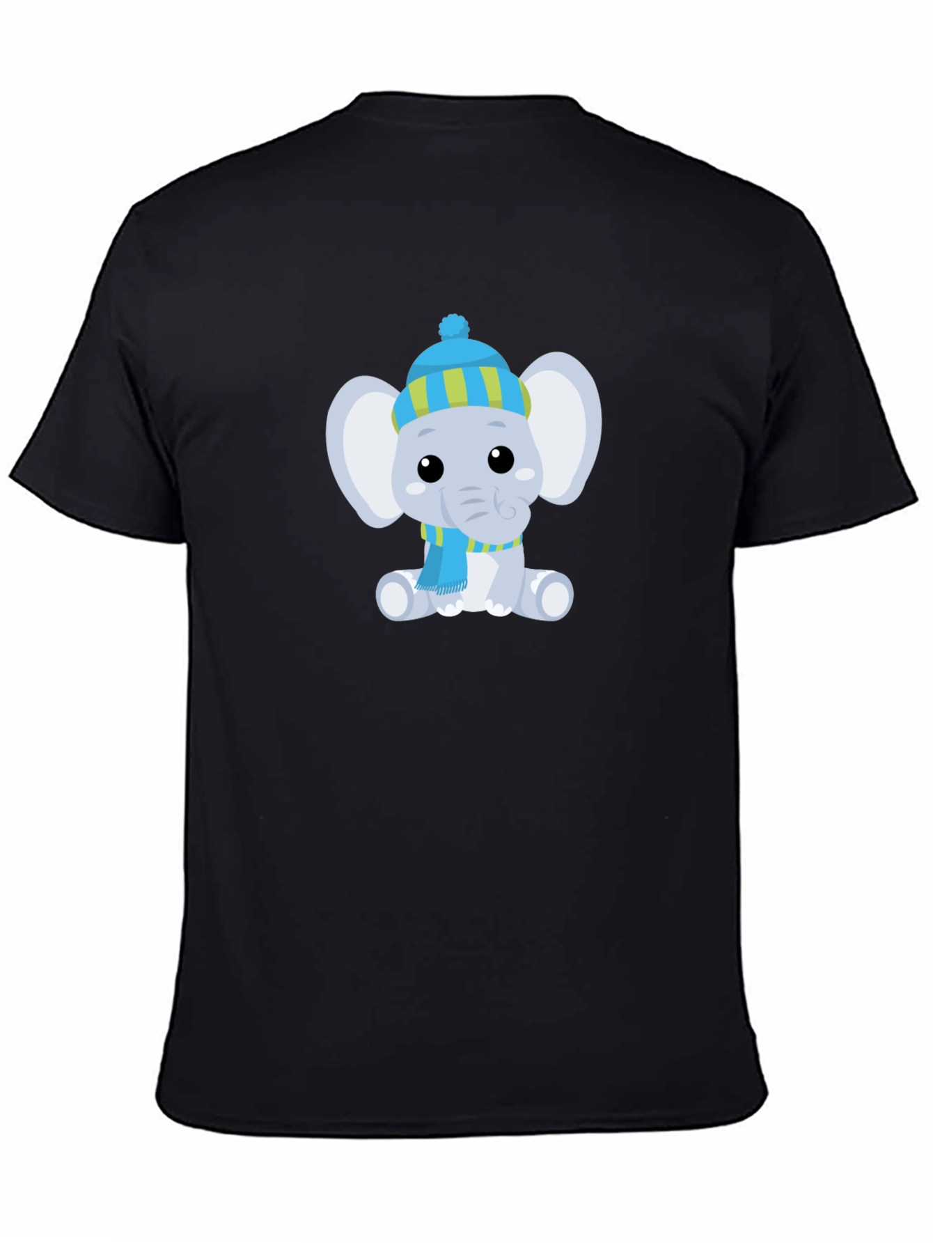 Cute Elephant with Hat Graphic Tee
