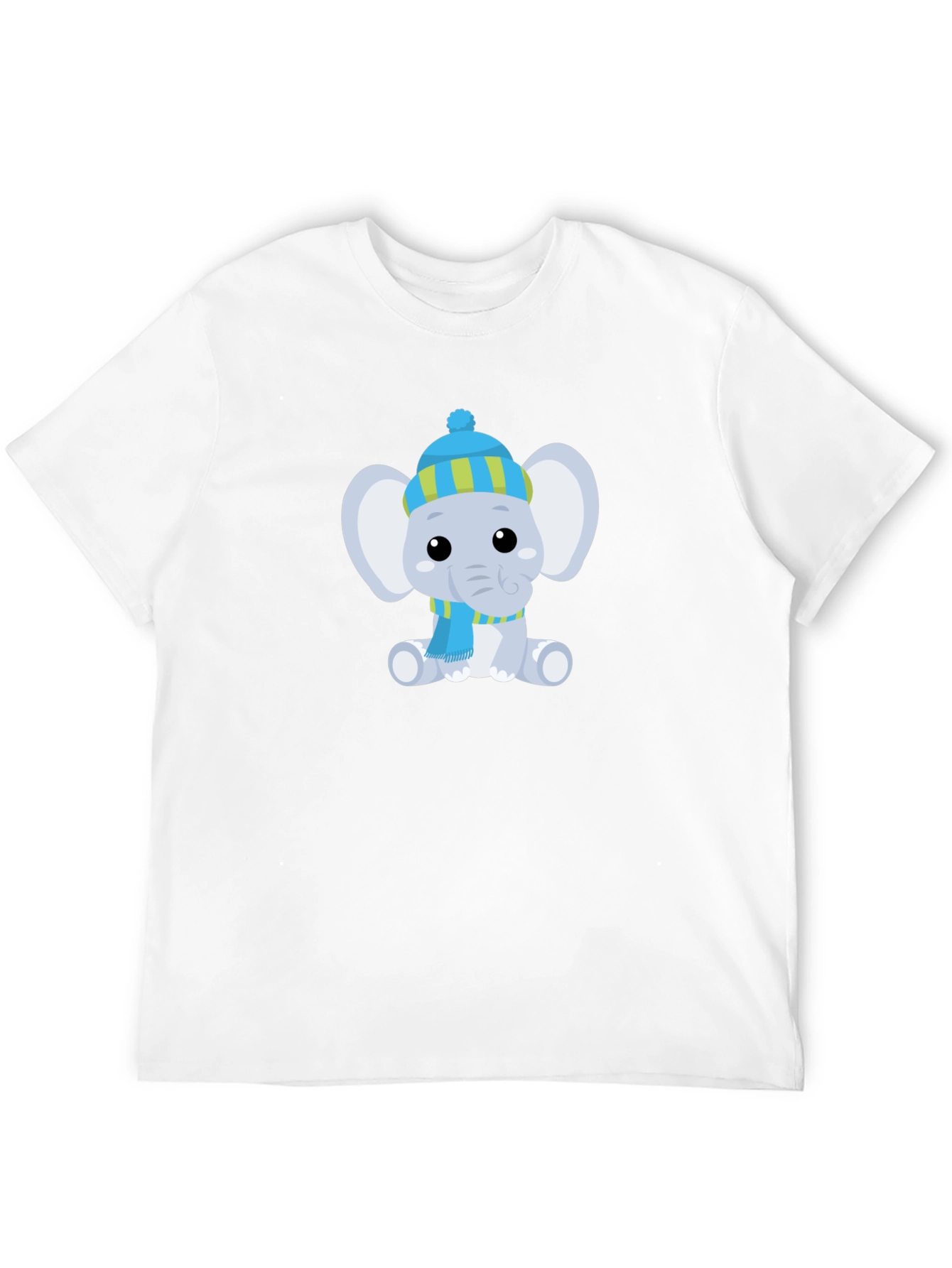 Cute Elephant with Hat Graphic Tee