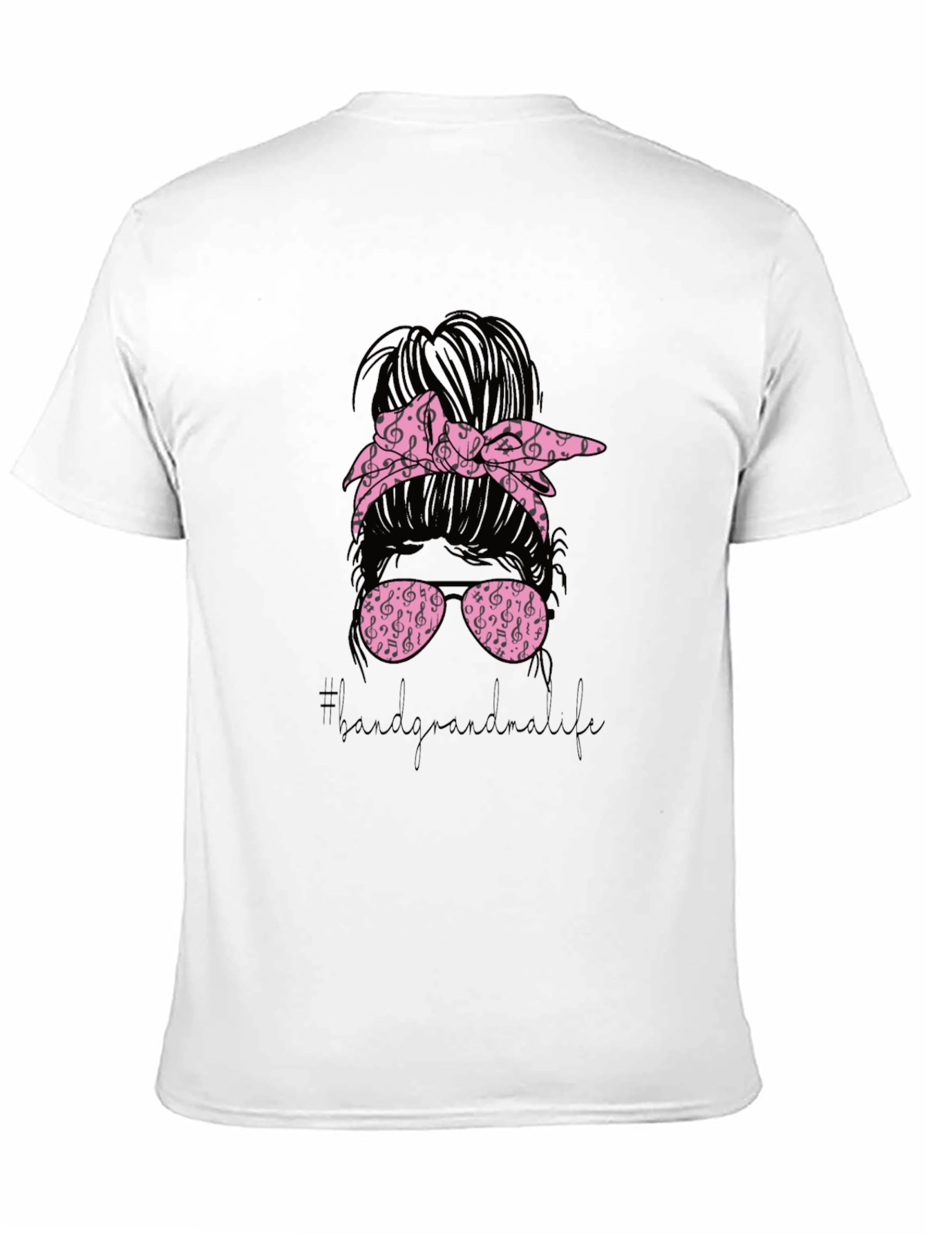 Music Lover Messy Bun T-Shirt