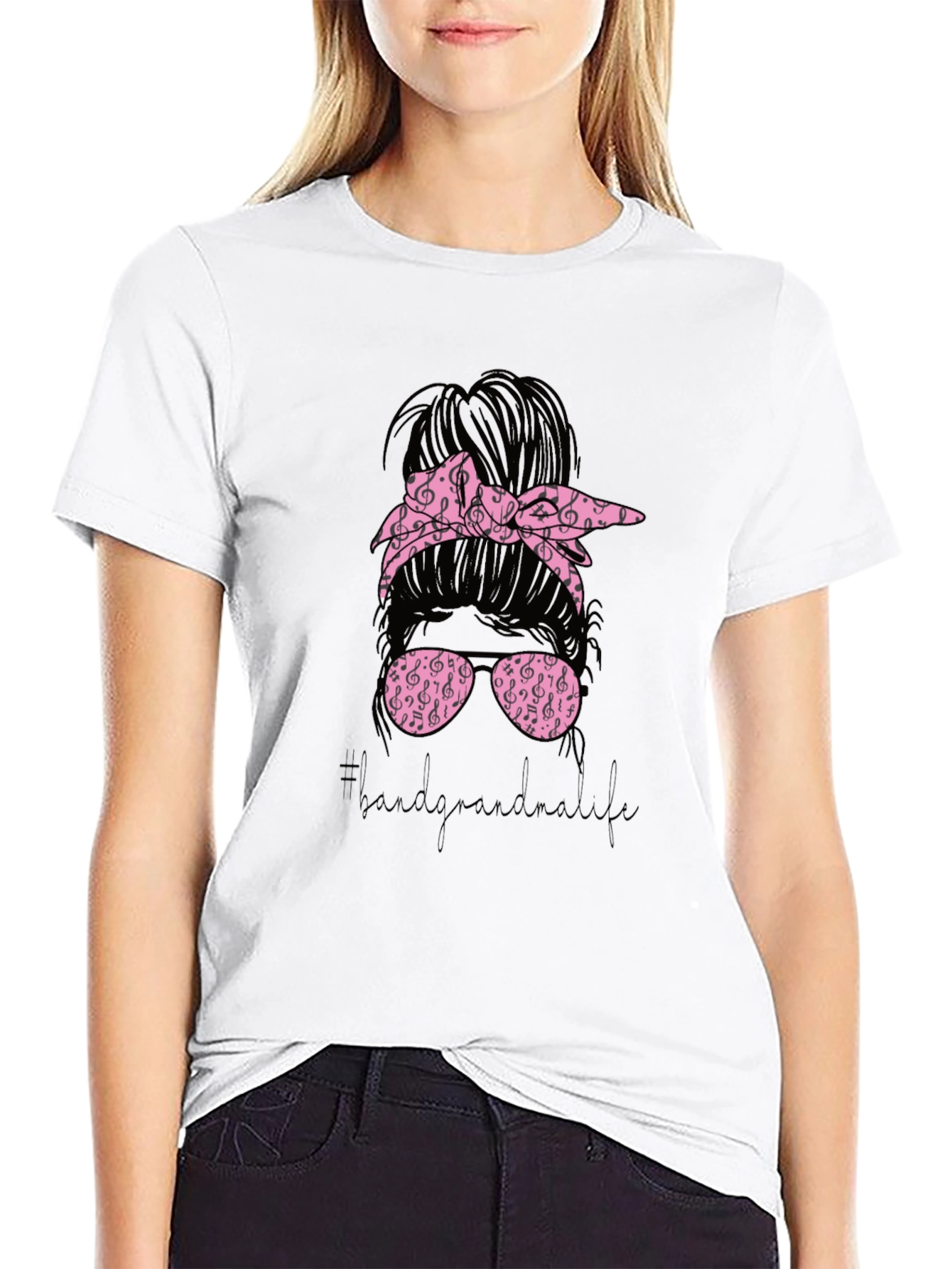Music Lover Messy Bun T-Shirt