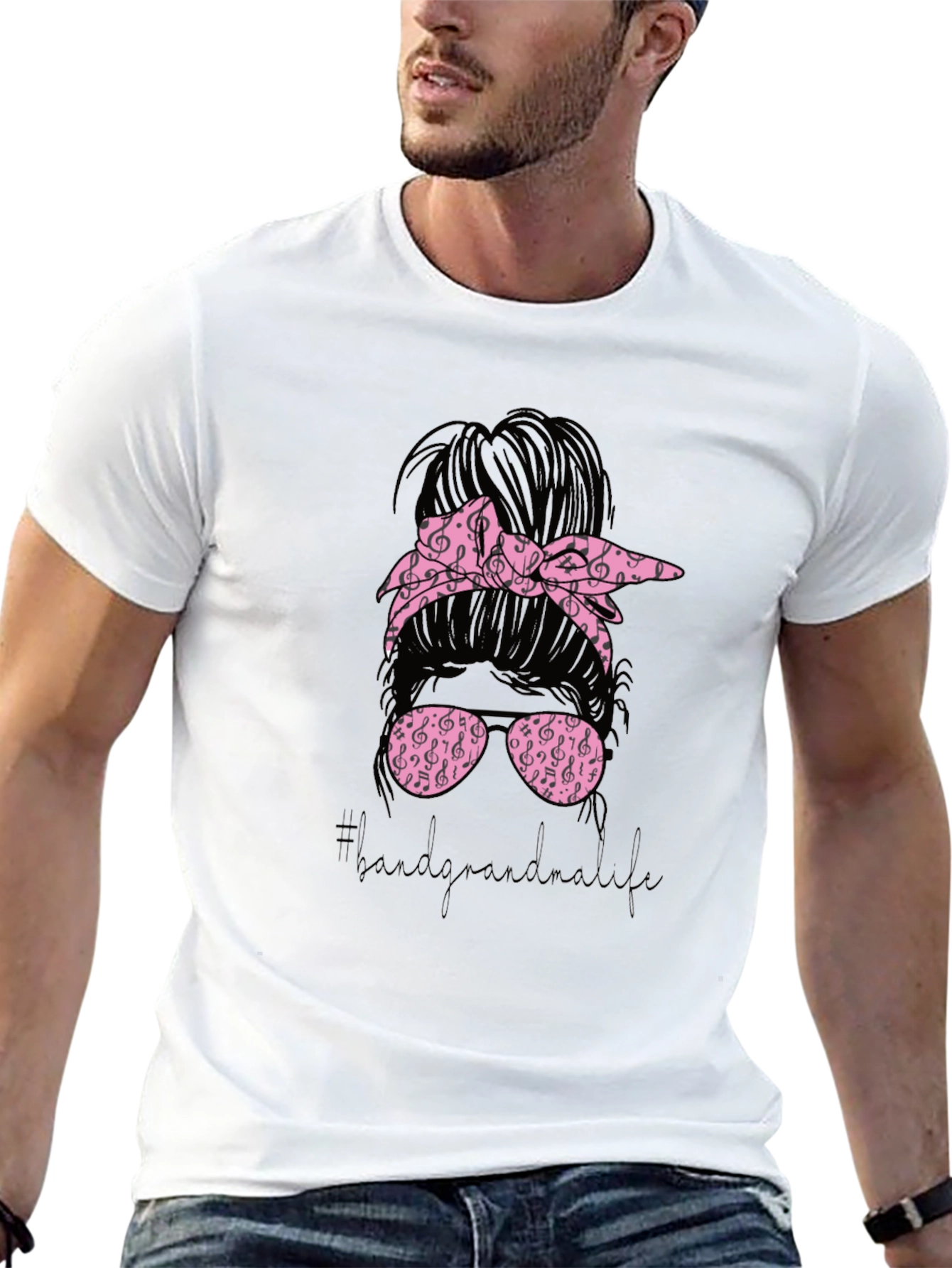 Music Lover Messy Bun T-Shirt