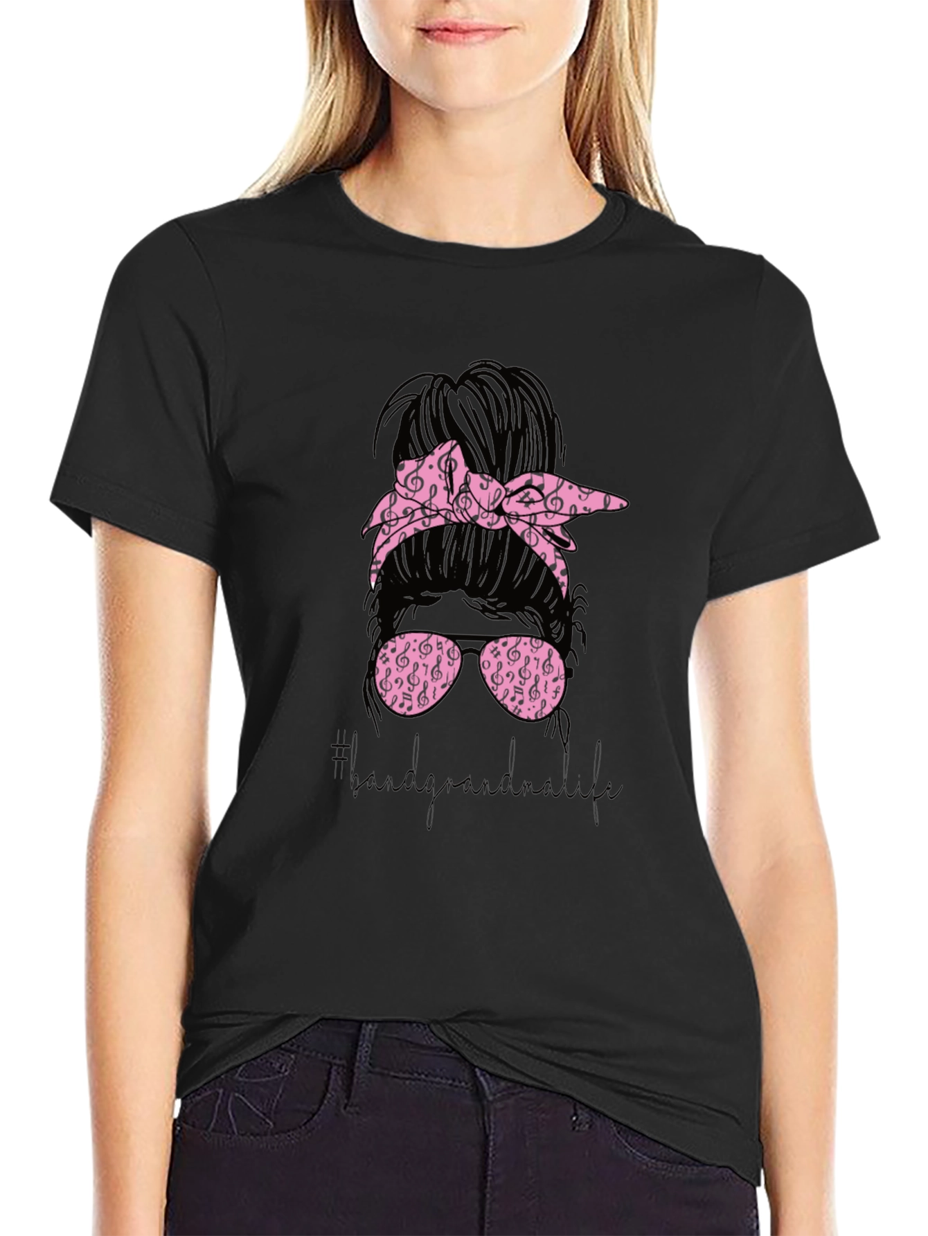 Music Lover Messy Bun T-Shirt