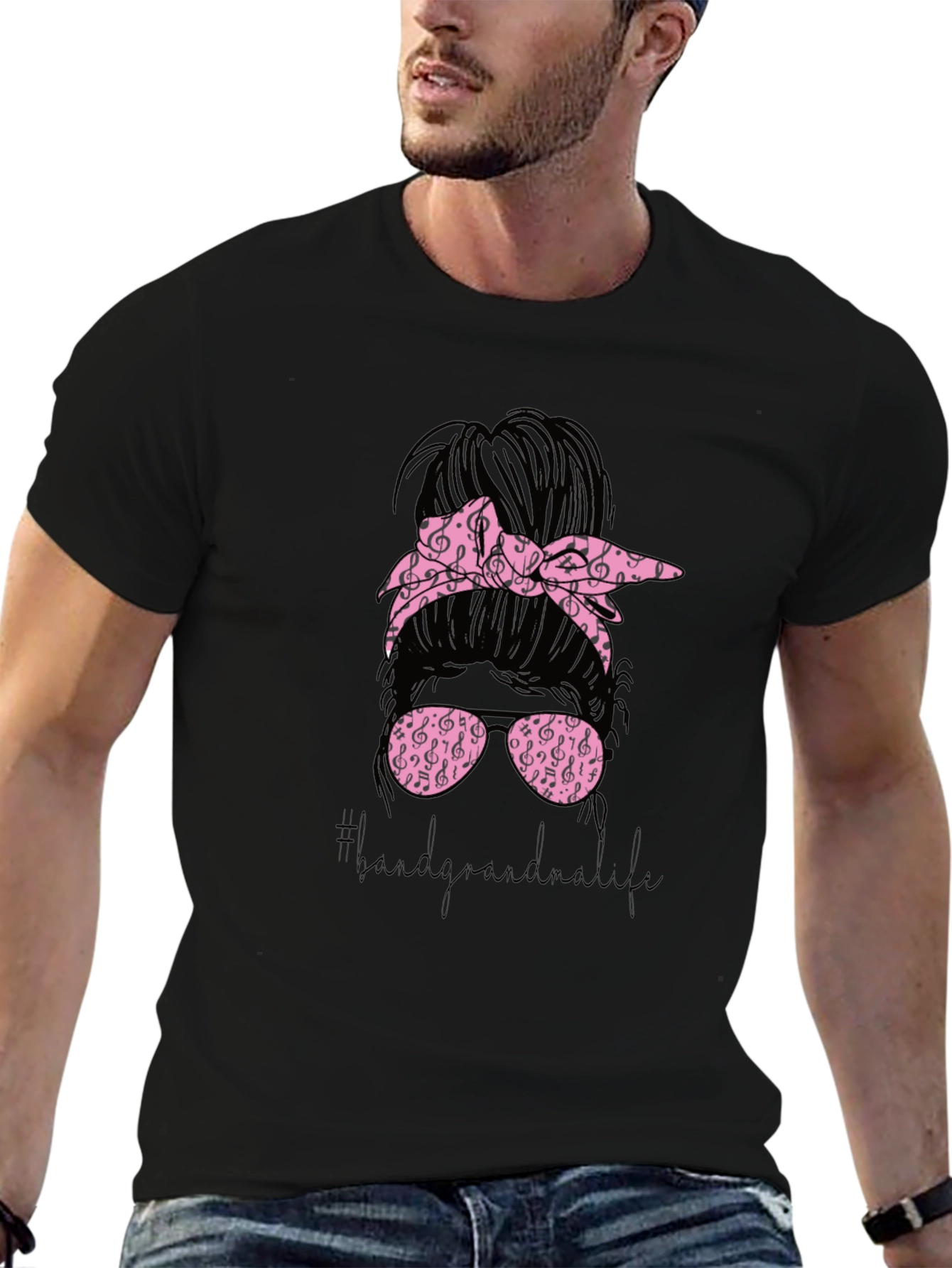 Music Lover Messy Bun T-Shirt