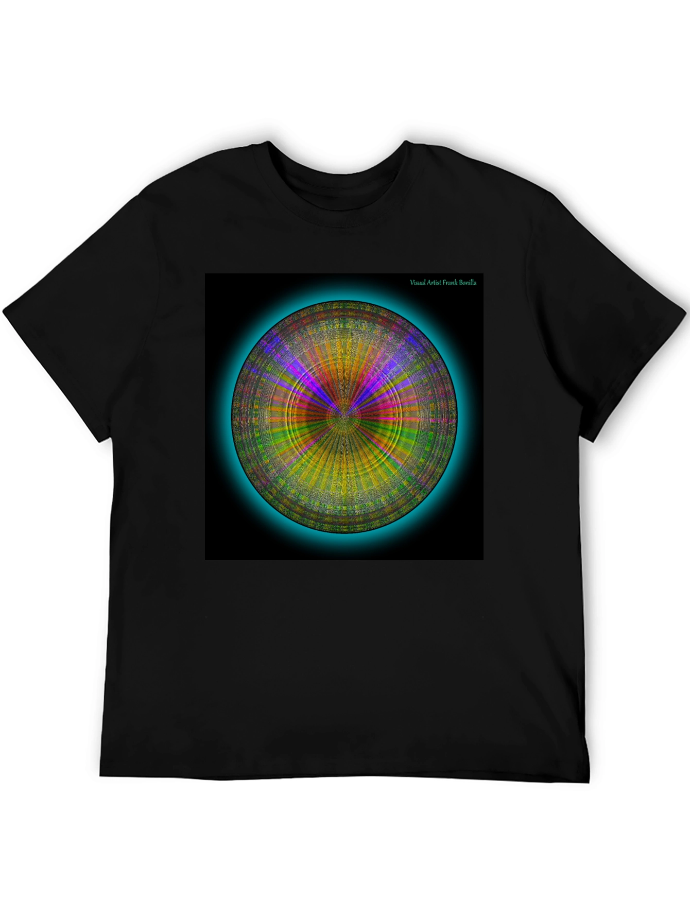 Psychedelic Circle Graphic Tee - Modern Art Shirt