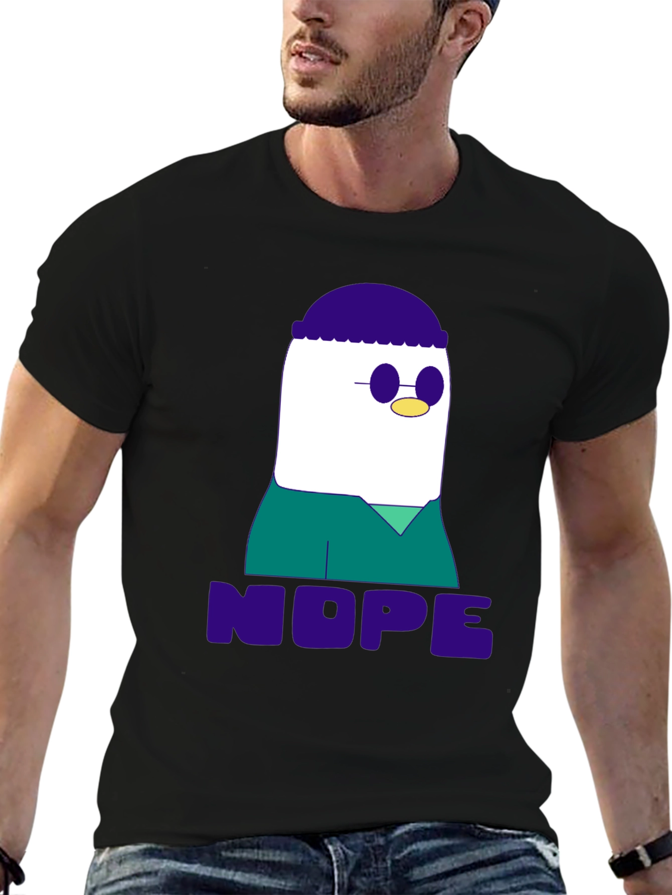 Nope T-Shirt - Funny Cartoon Graphic Tee