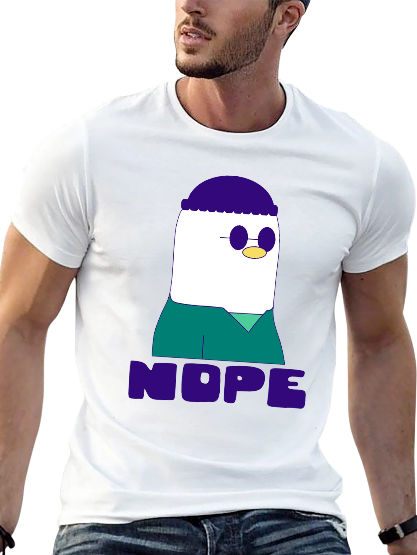 Nope T-Shirt - Funny Cartoon Graphic Tee
