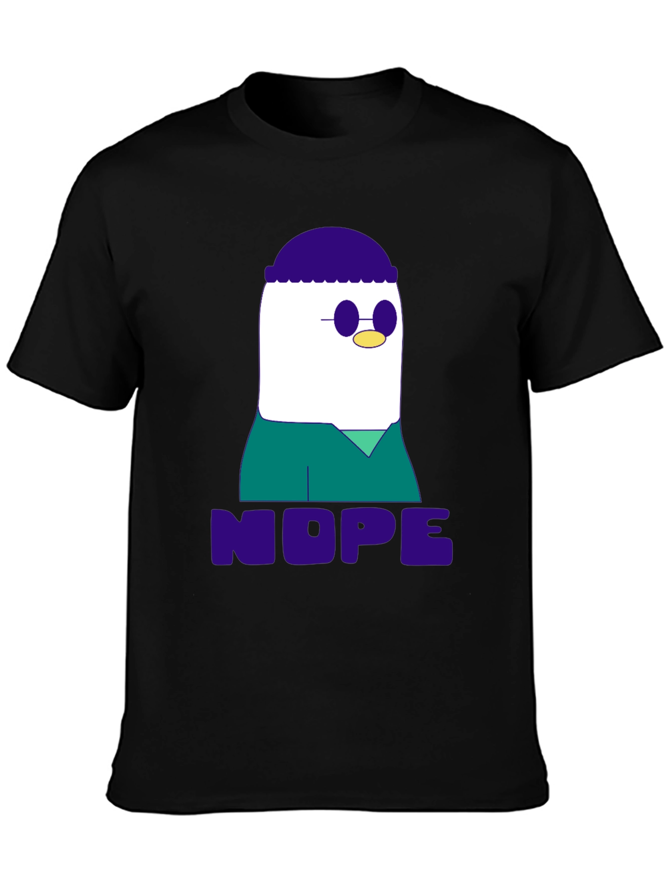 Nope T-Shirt - Funny Cartoon Graphic Tee