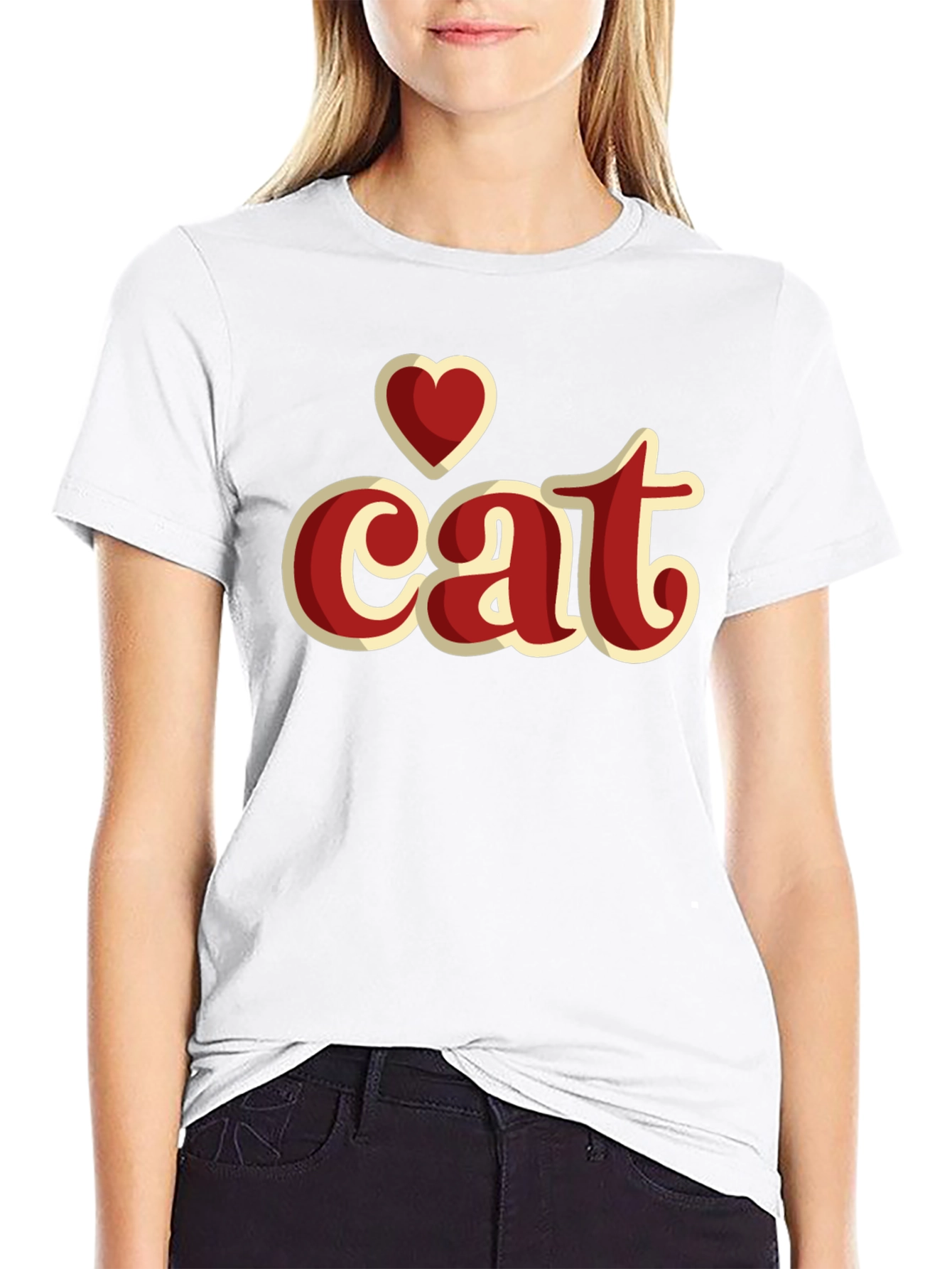 I Heart Cat Graphic T-Shirt - Stylish Casual Wear