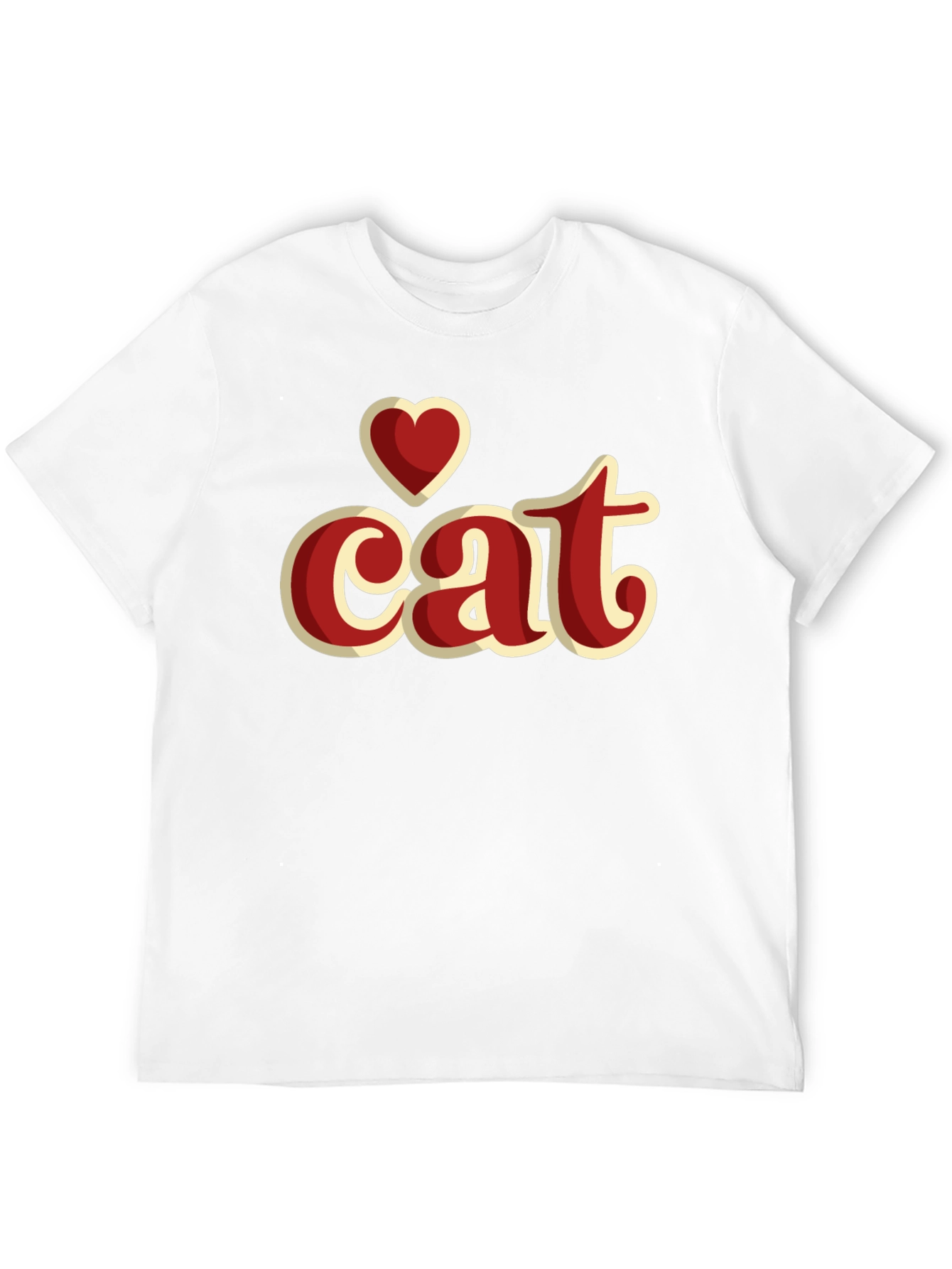 I Heart Cat Graphic T-Shirt - Stylish Casual Wear
