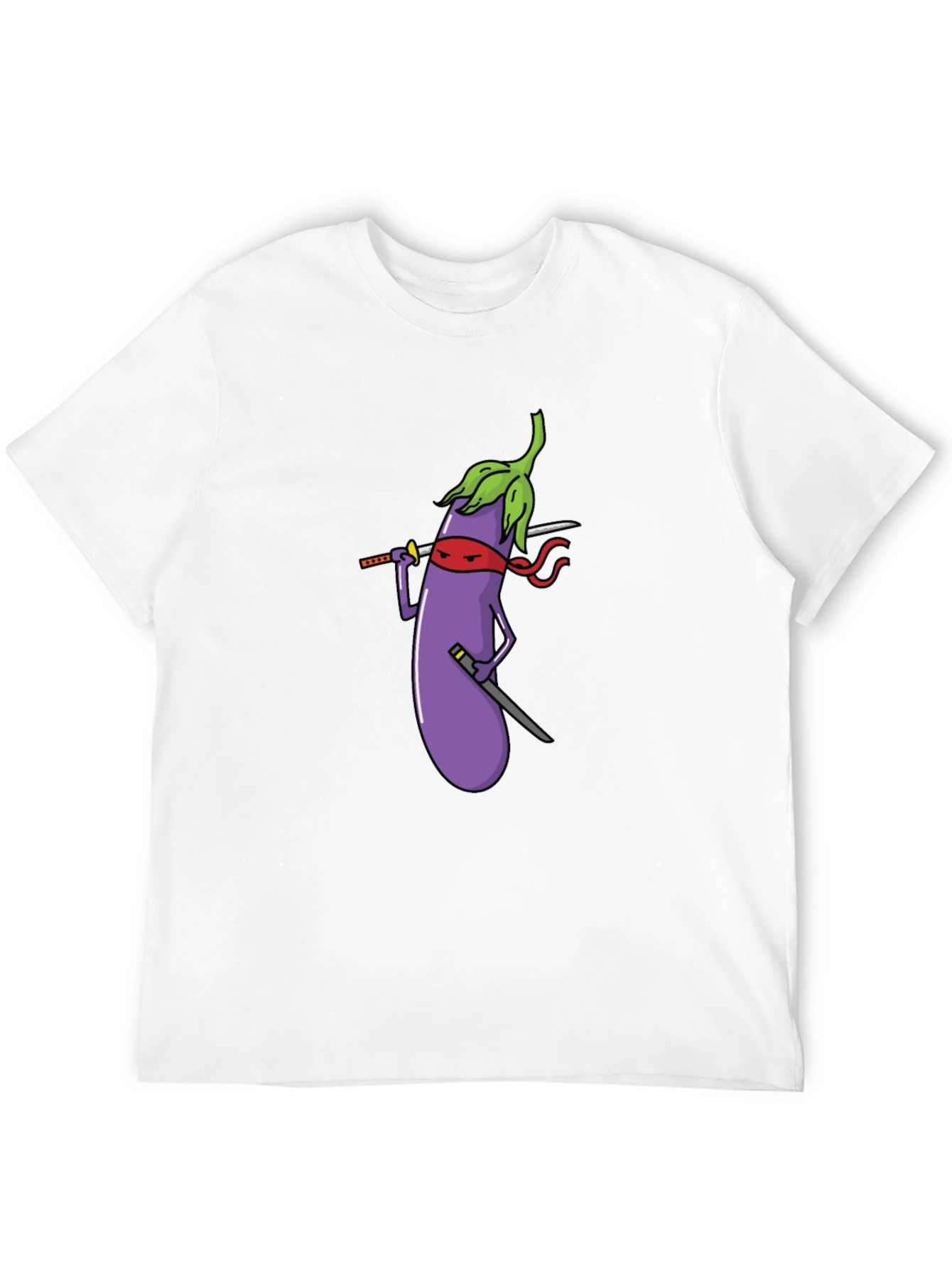 Eggplant Ninja Black T-Shirt