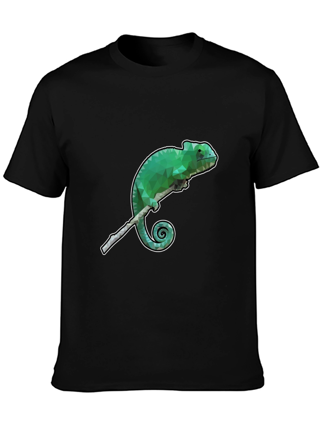 Geometric Chameleon Graphic T-Shirt