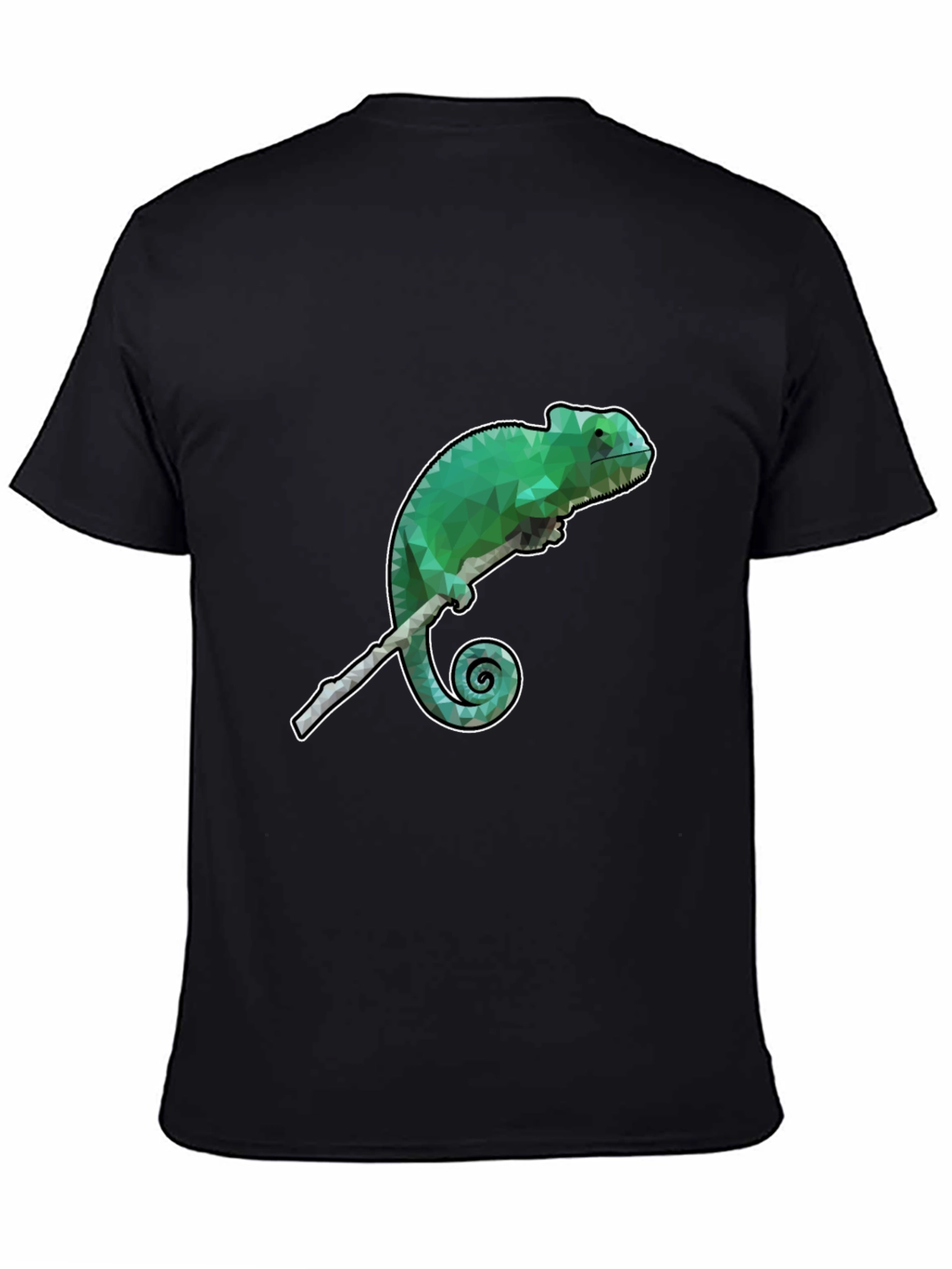 Geometric Chameleon Graphic T-Shirt