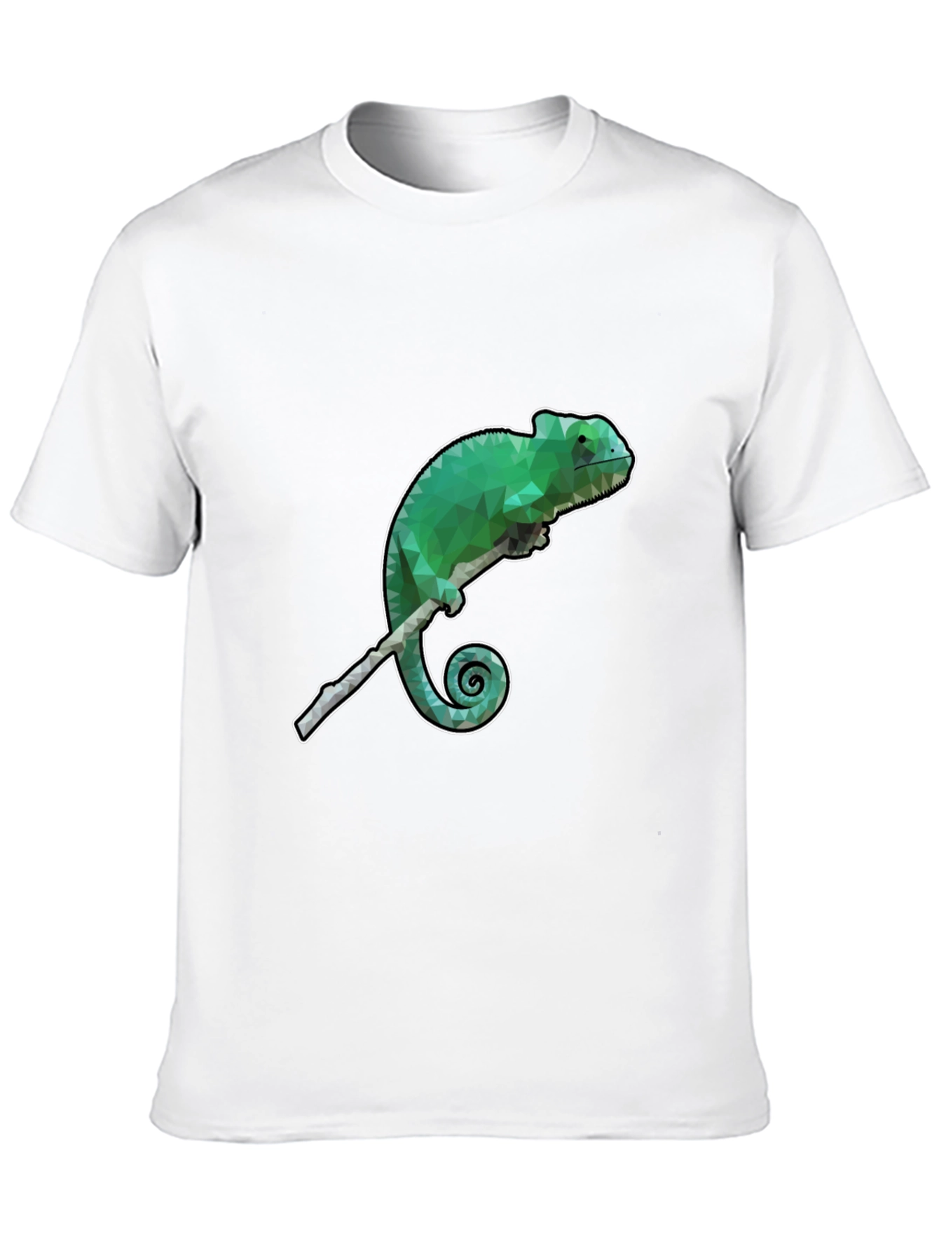 Geometric Chameleon Graphic T-Shirt