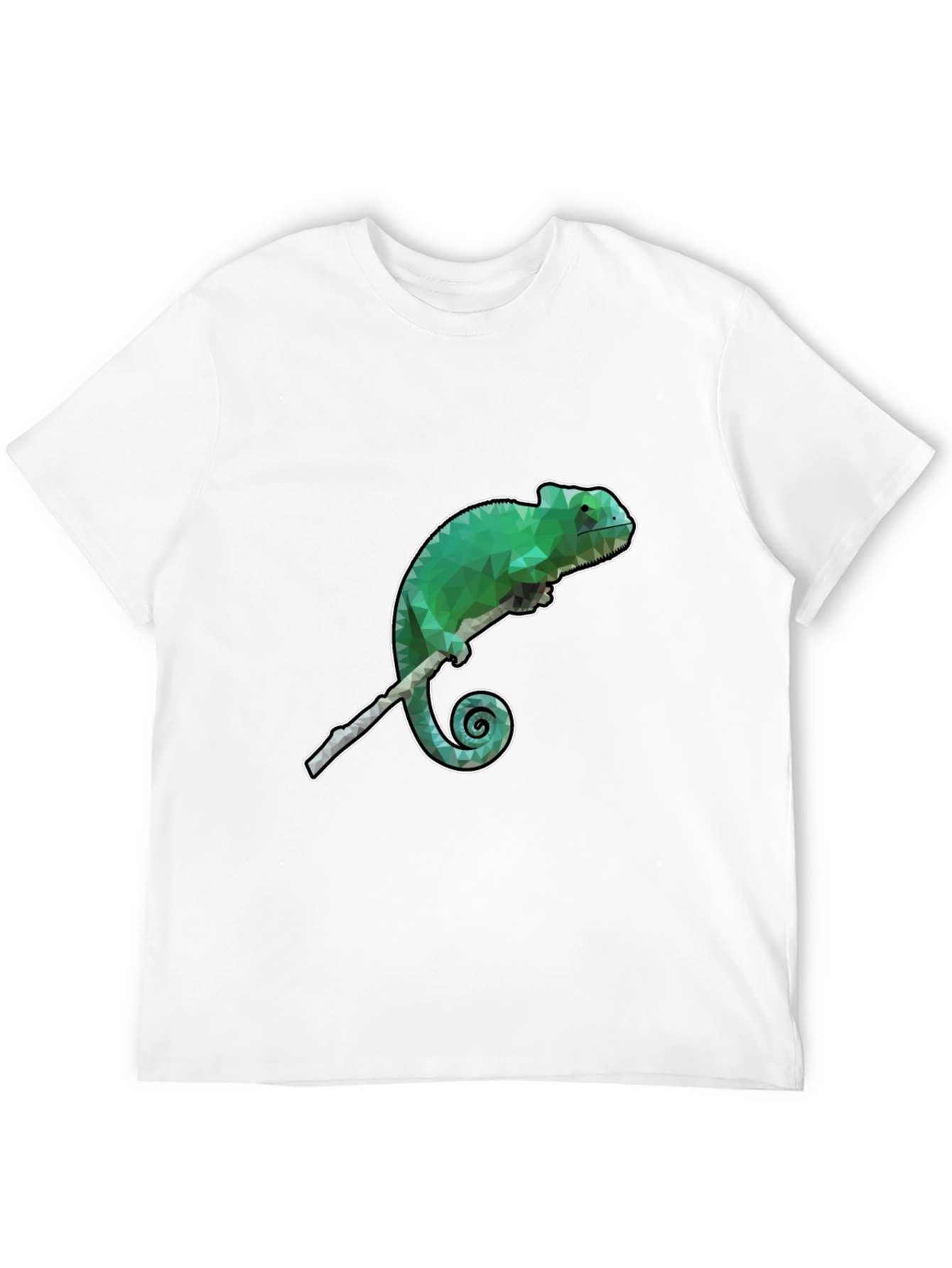 Geometric Chameleon Graphic T-Shirt