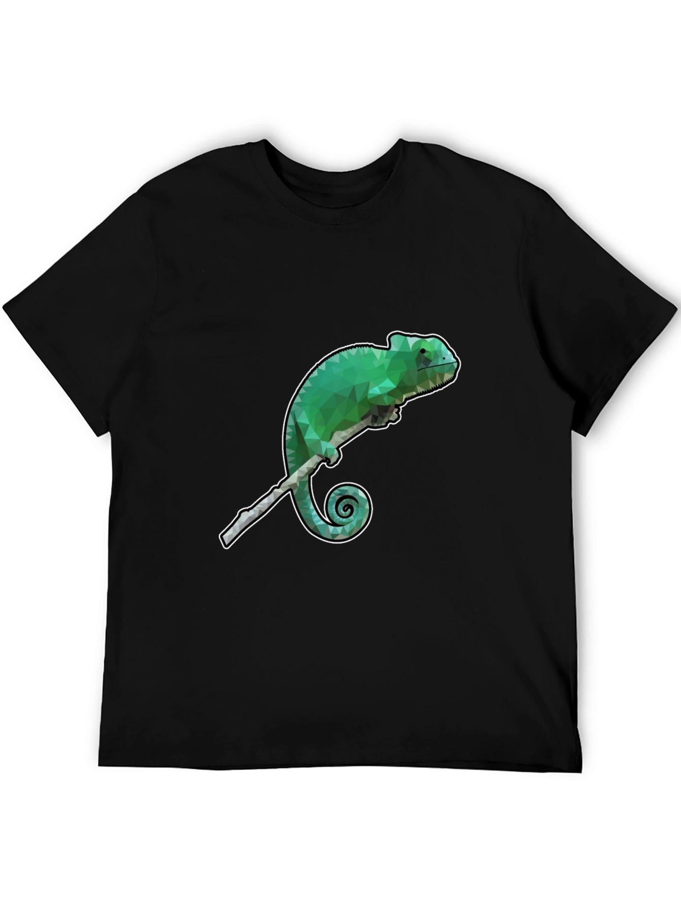 Geometric Chameleon Graphic T-Shirt