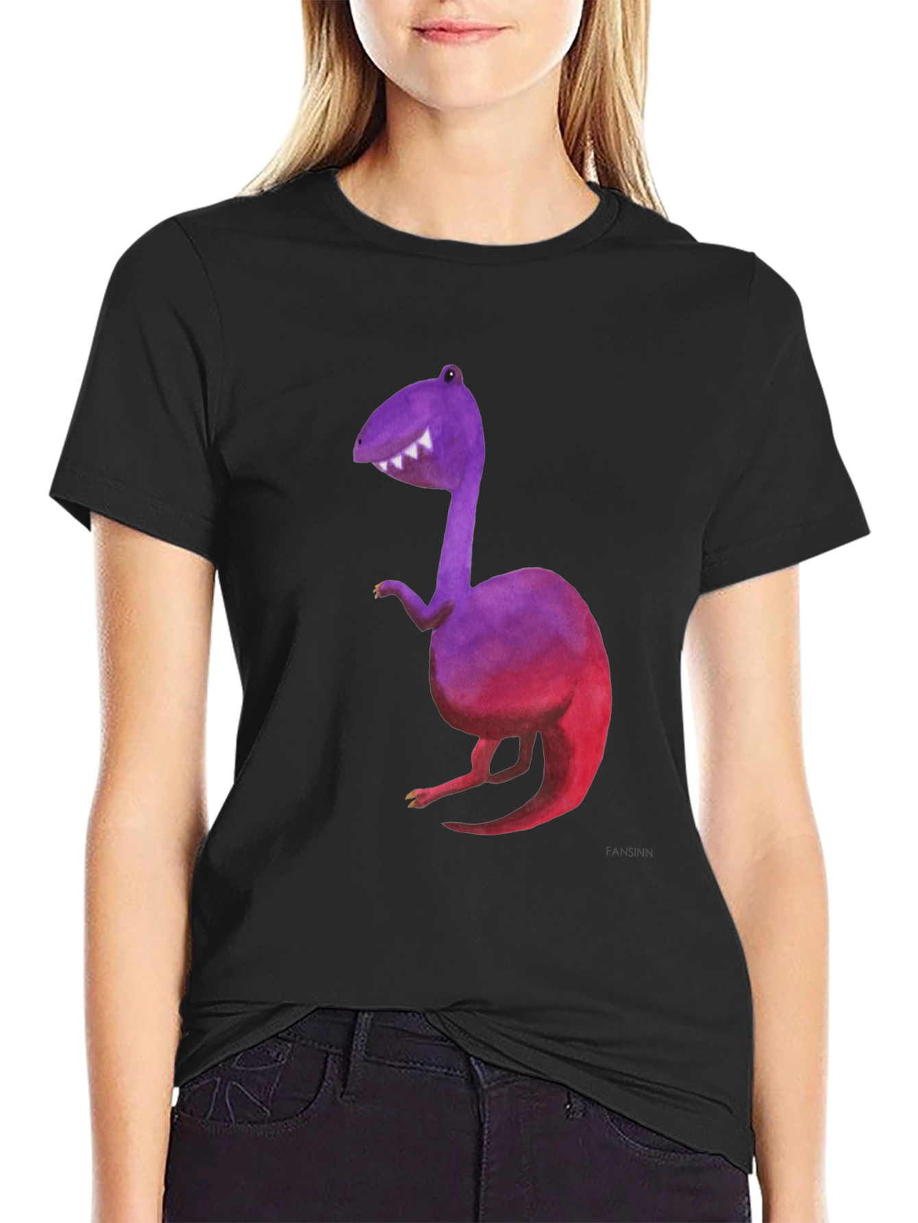 Dino Graphic Tee - Black Short Sleeve T-Shirt