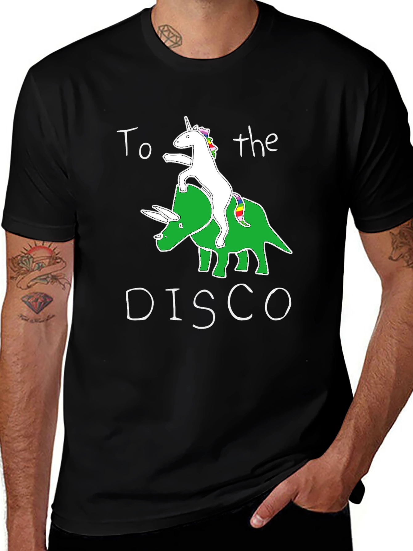 Unicorn Dinosaur Disco T-Shirt