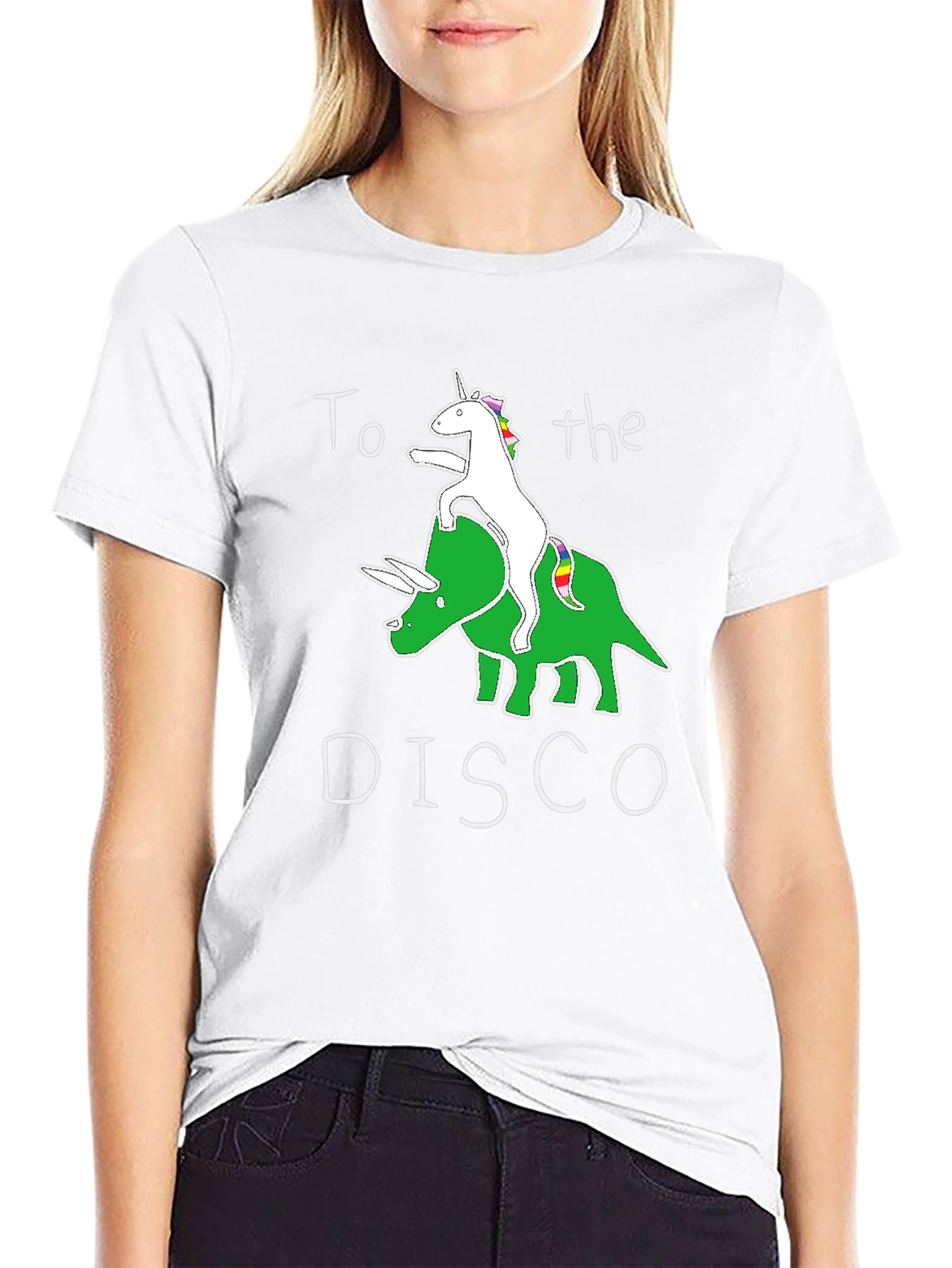 Unicorn Dinosaur Disco T-Shirt