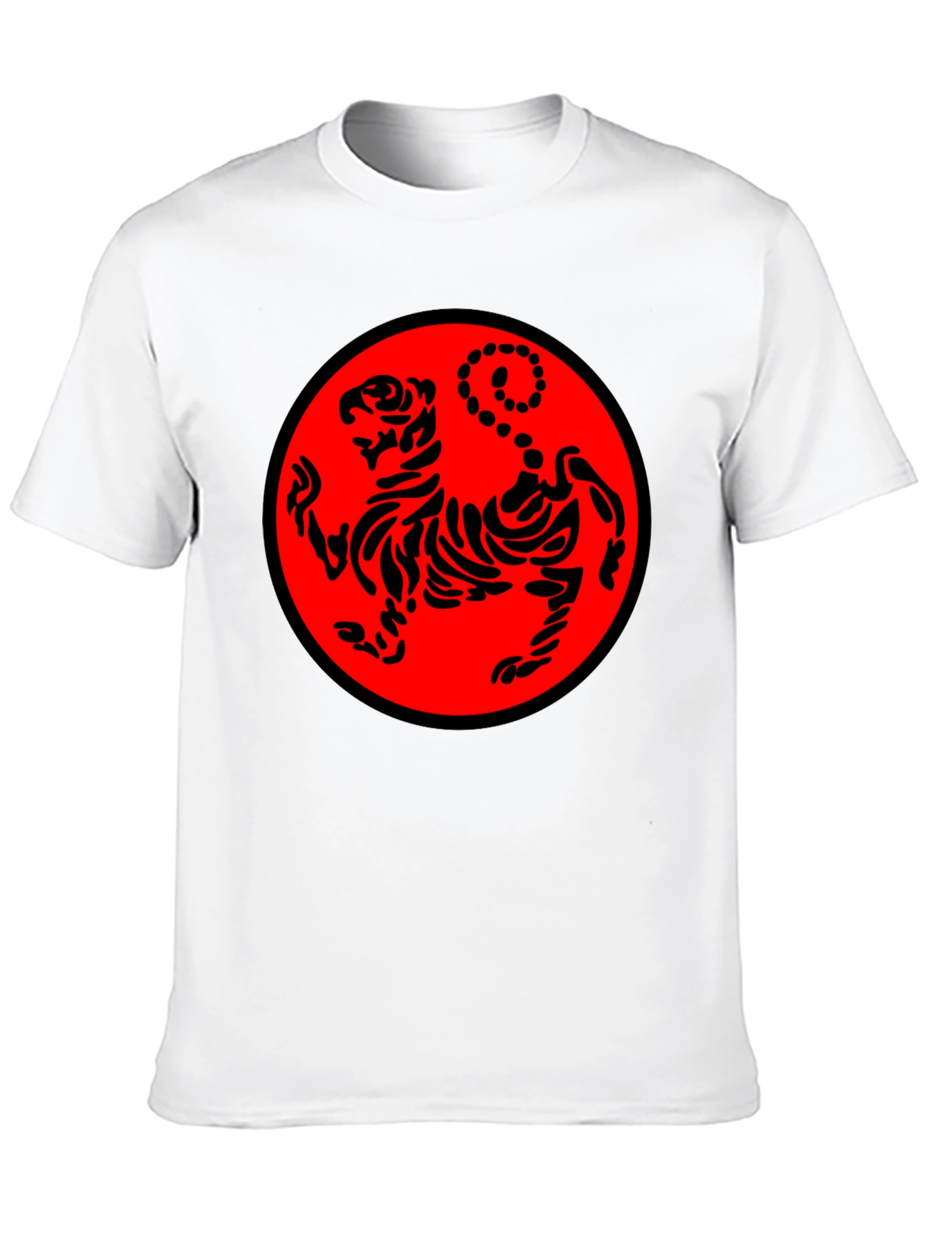 Black Karate Tiger Graphic T-Shirt