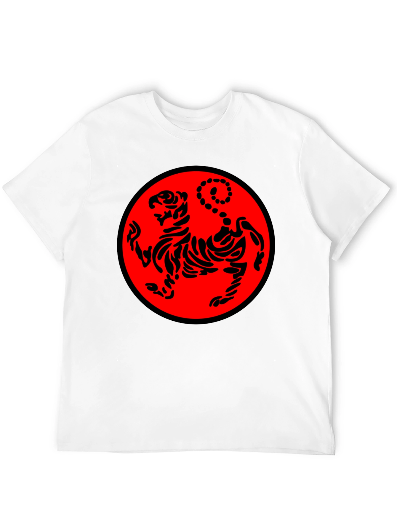 Black Karate Tiger Graphic T-Shirt