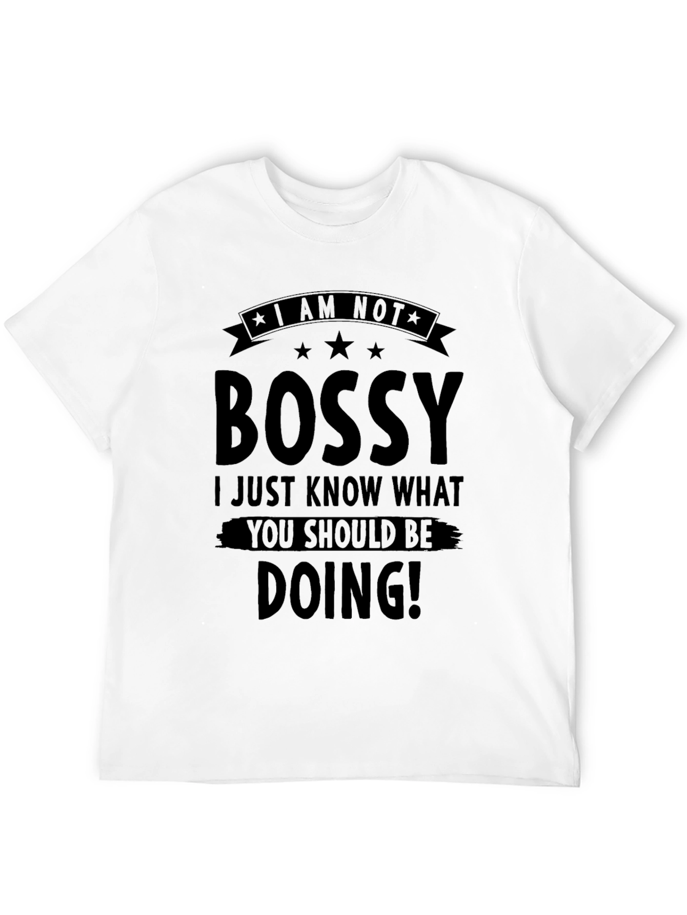 I Am Not Bossy Graphic Tee - Black