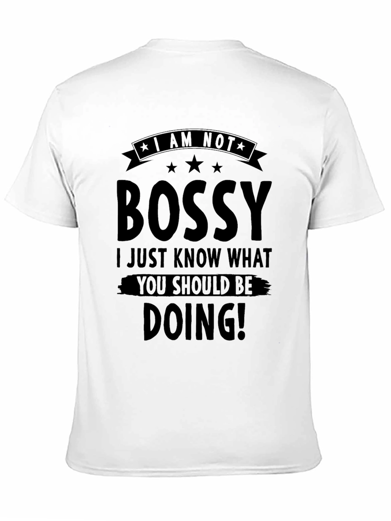 I Am Not Bossy Graphic Tee - Black