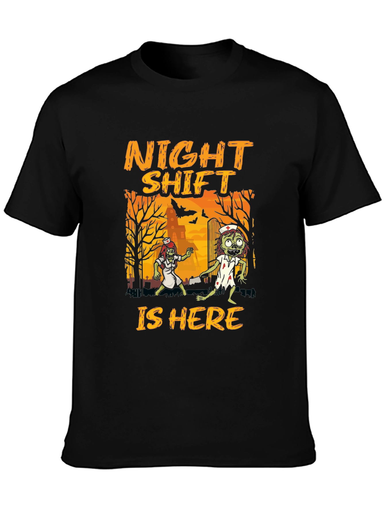 Night Shift Zombie Nurse Halloween T-Shirt