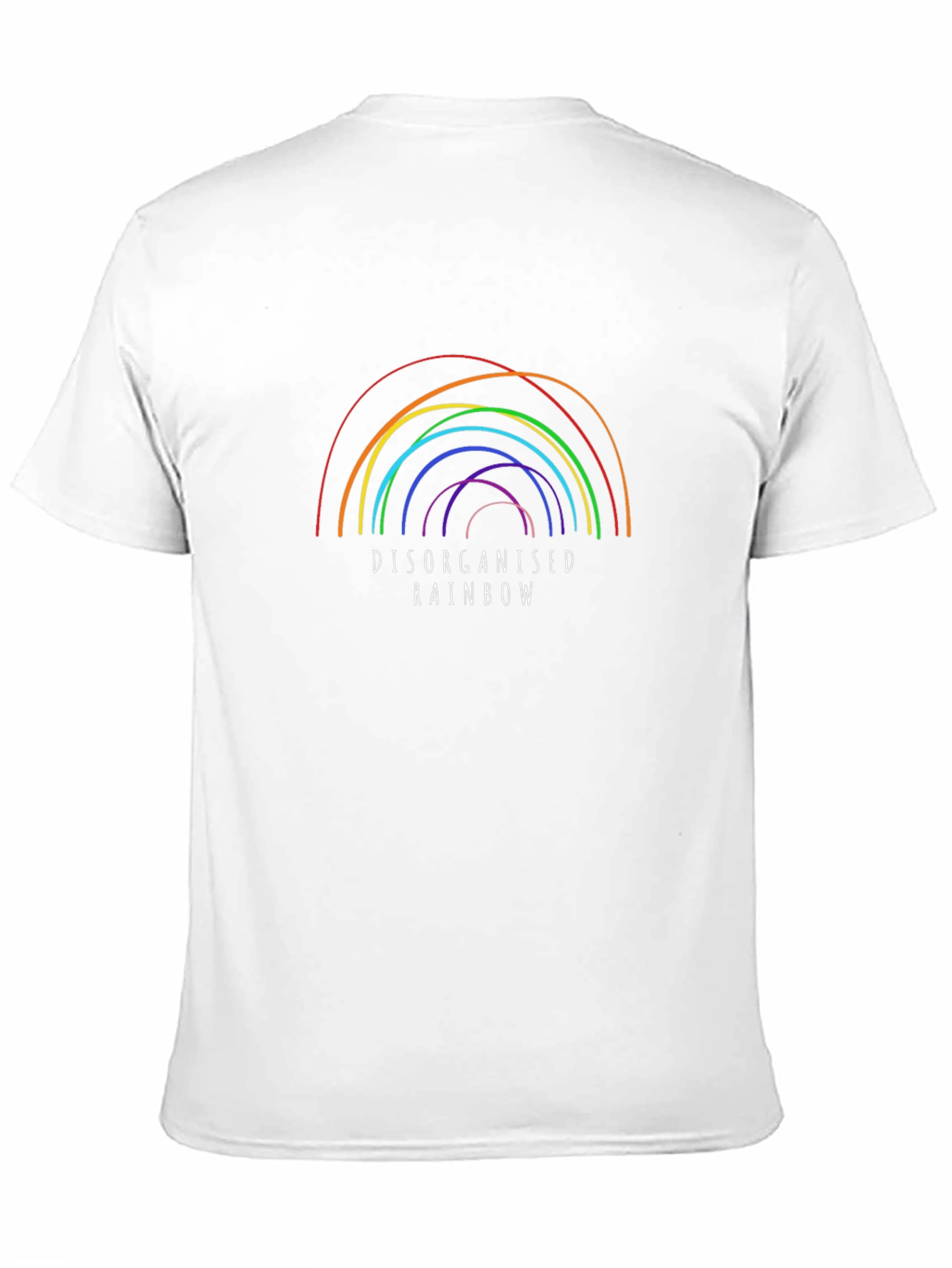 Disorganised Rainbow Black T-Shirt