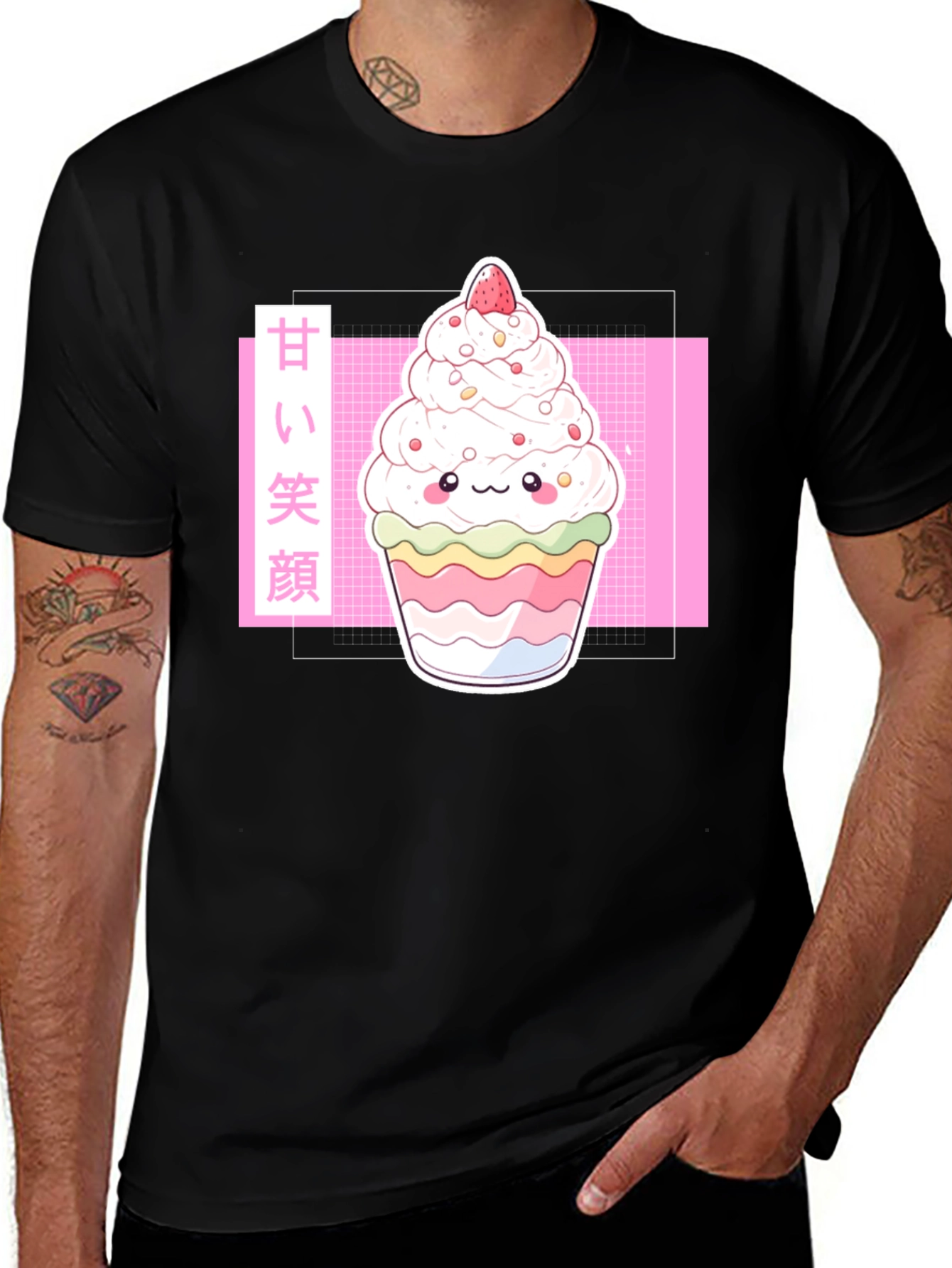 Kawaii Dessert T-Shirt - Sweet Smile Anime Graphic Tee